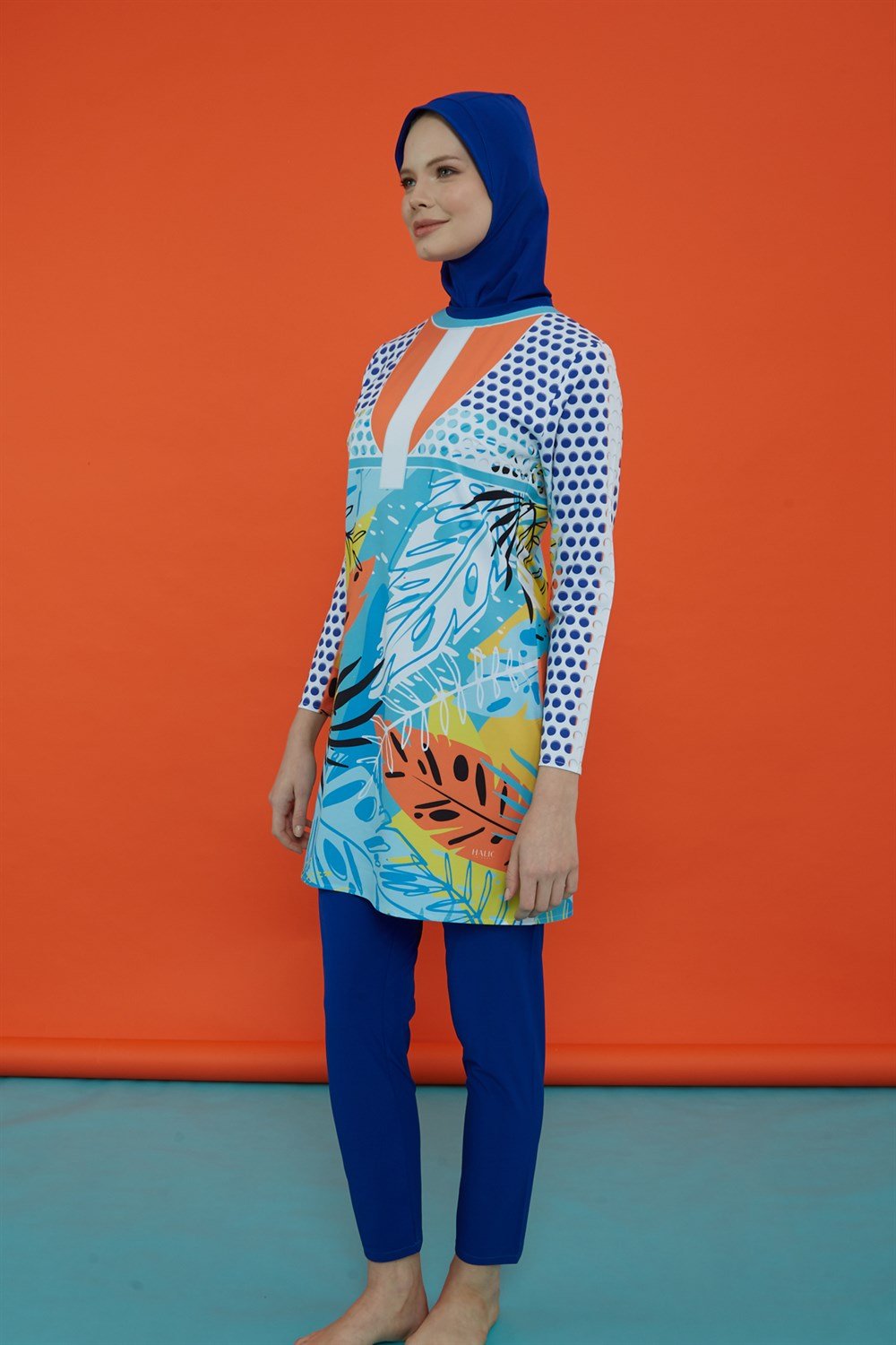 Likralı Tam Kapalı Yaz Neşesi Tesettür Mayo