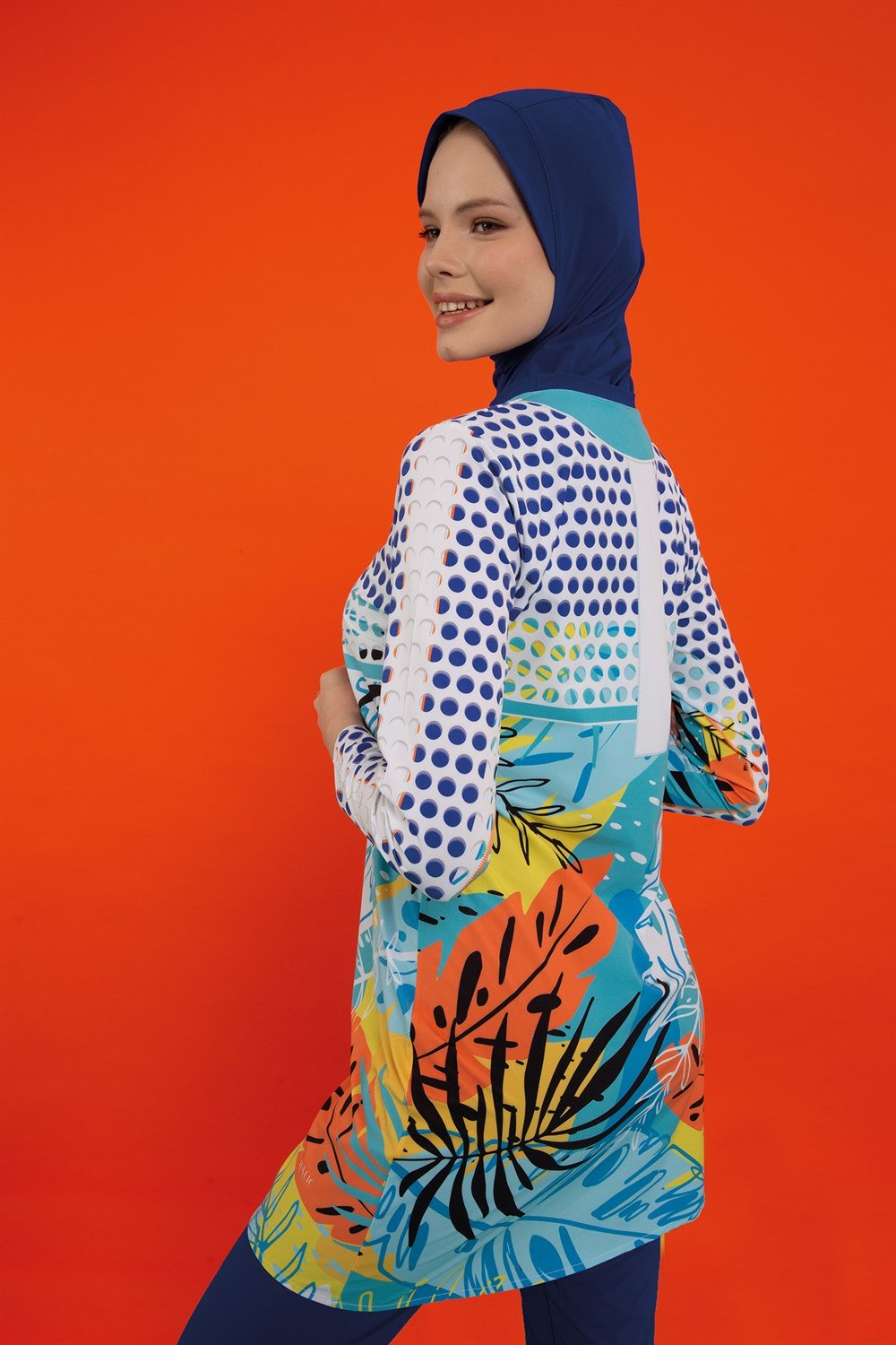 Likralı Tam Kapalı Yaz Neşesi Tesettür Mayo