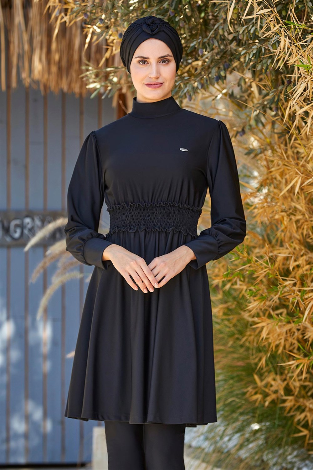 Likralı Tesettür Mayo 4332 Siyah