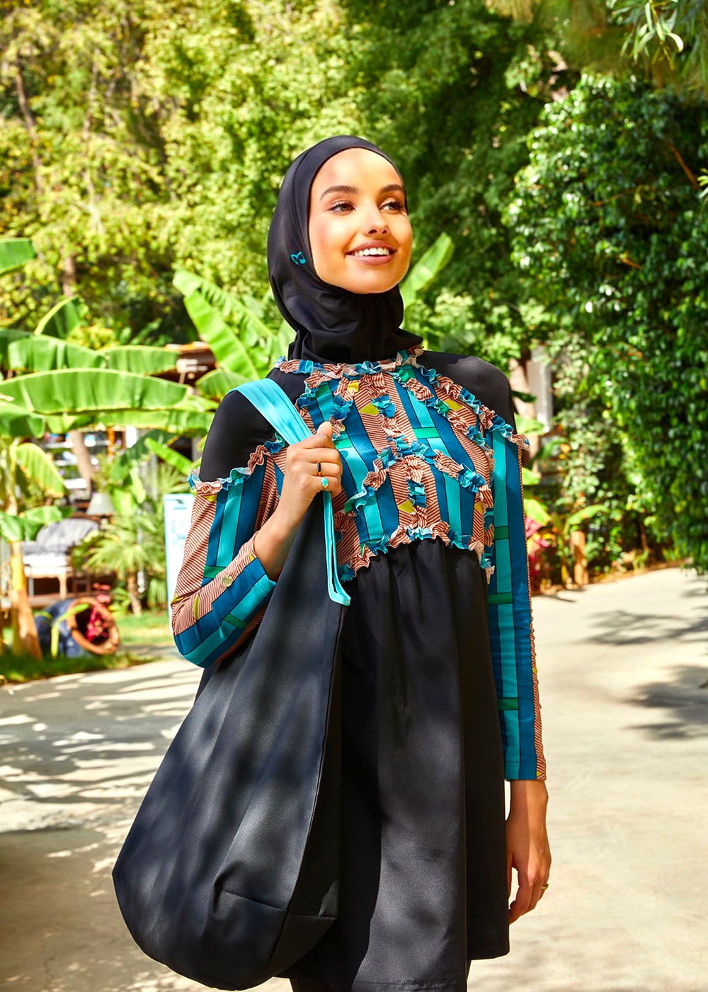 Mayovera Çizgi Tül Tasarım Mayo Tam Kapalı Mayo Remsa Mayo