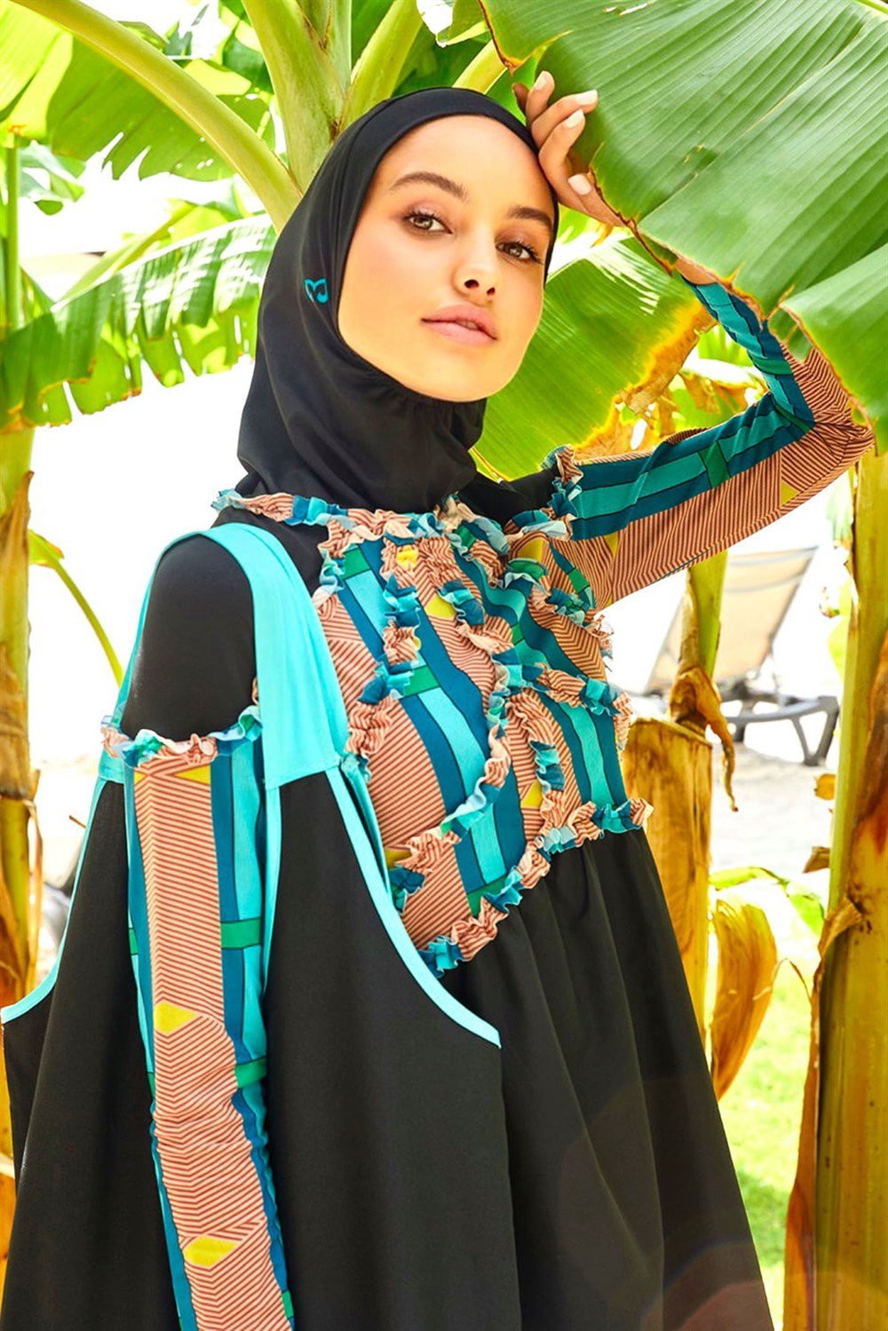 Mayovera Çizgi Tül Tasarım Mayo Tam Kapalı Mayo Remsa Mayo