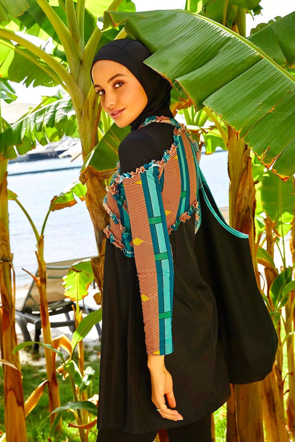 Mayovera Çizgi Tül Tasarım Mayo Tam Kapalı Mayo Remsa Mayo