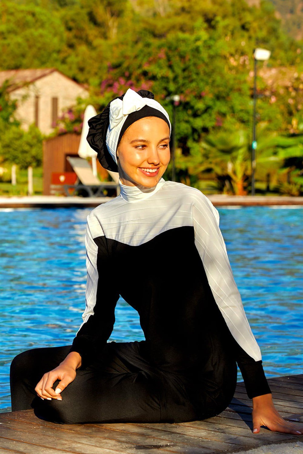 Mayovera Kabartma S&B Tasarım Mayo Tam Kapalı Siyah Beyaz Mayo Remsa Mayo