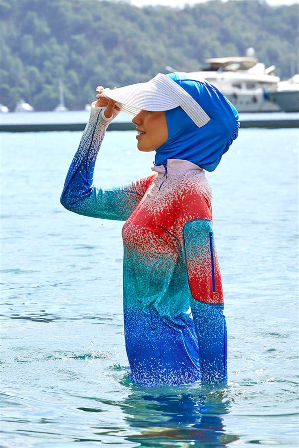 Mayovera Ombreli Spor Tasarım Mayo Tam Kapalı Mayo Remsa Mayo