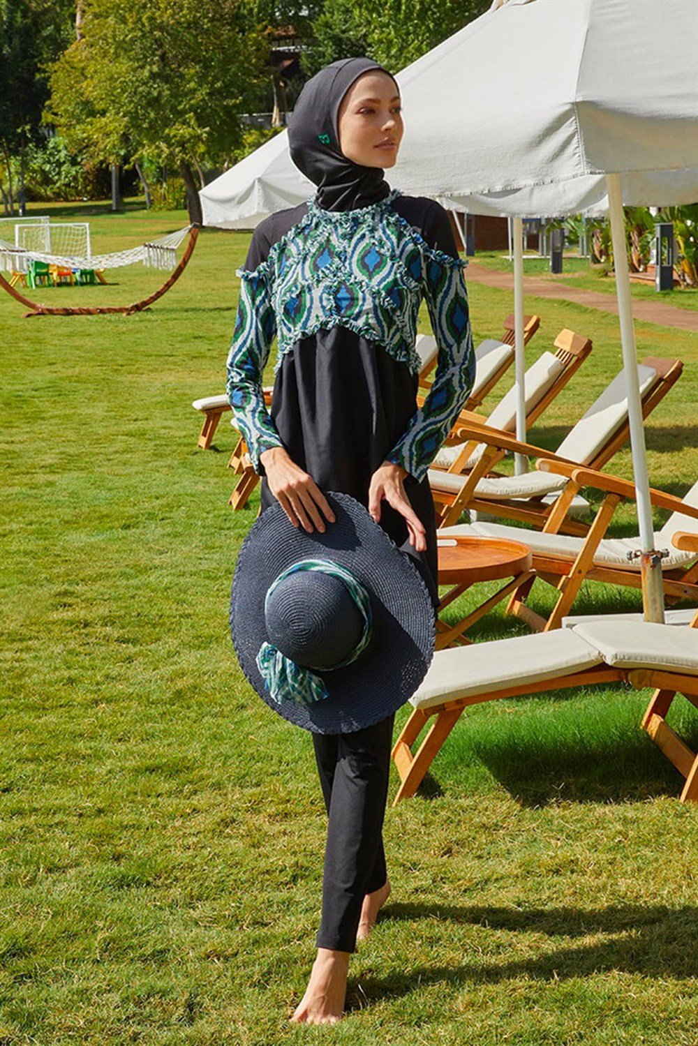 Mayovera Osmanlı Tül Tasarım Mayo Tam Kapalı Mayo Remsa Mayo