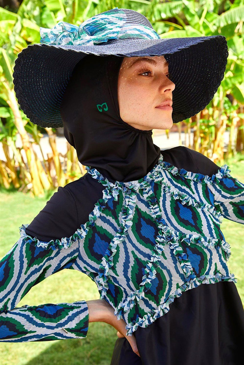 Mayovera Osmanlı Tül Tasarım Mayo Tam Kapalı Mayo Remsa Mayo