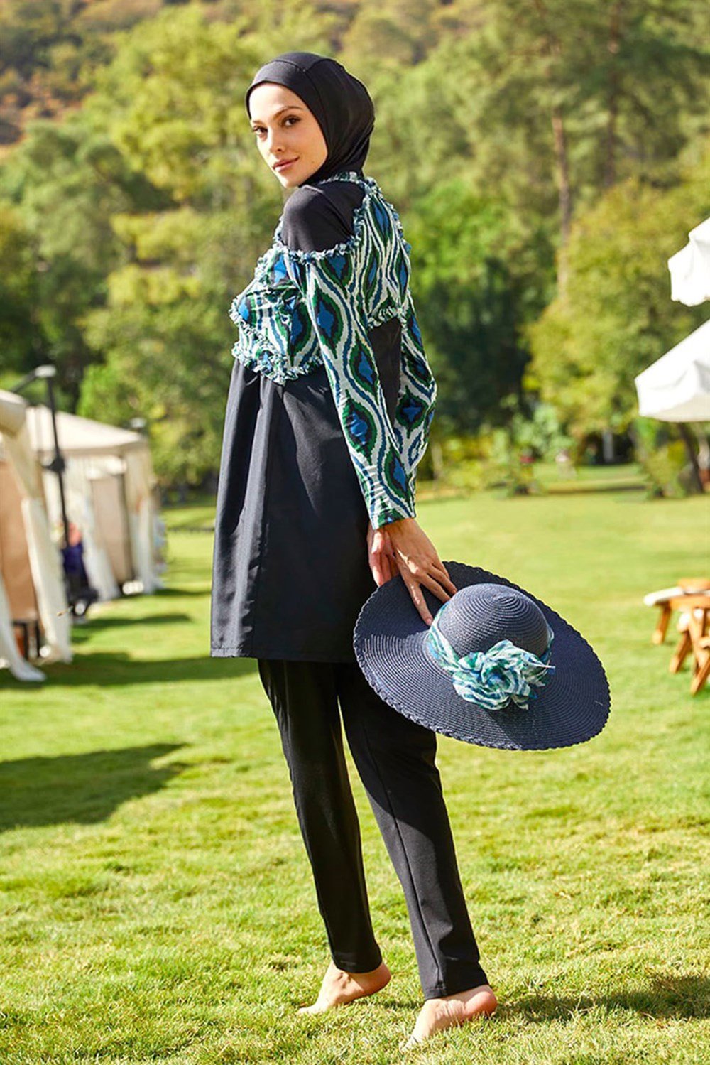 Mayovera Osmanlı Tül Tasarım Mayo Tam Kapalı Mayo Remsa Mayo