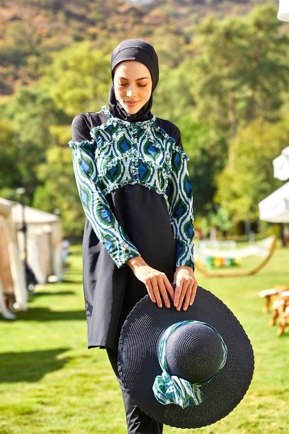 Mayovera Osmanlı Tül Tasarım Mayo Tam Kapalı Mayo Remsa Mayo