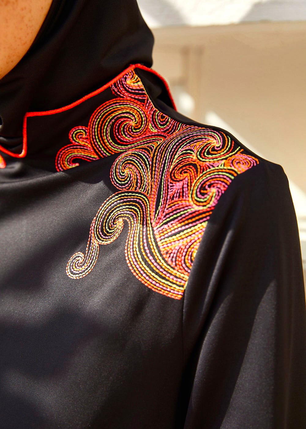 Mayovera Payet Nakış Tasarım Mayo Pembe Tam Kapalı Mayo Remsa Mayo