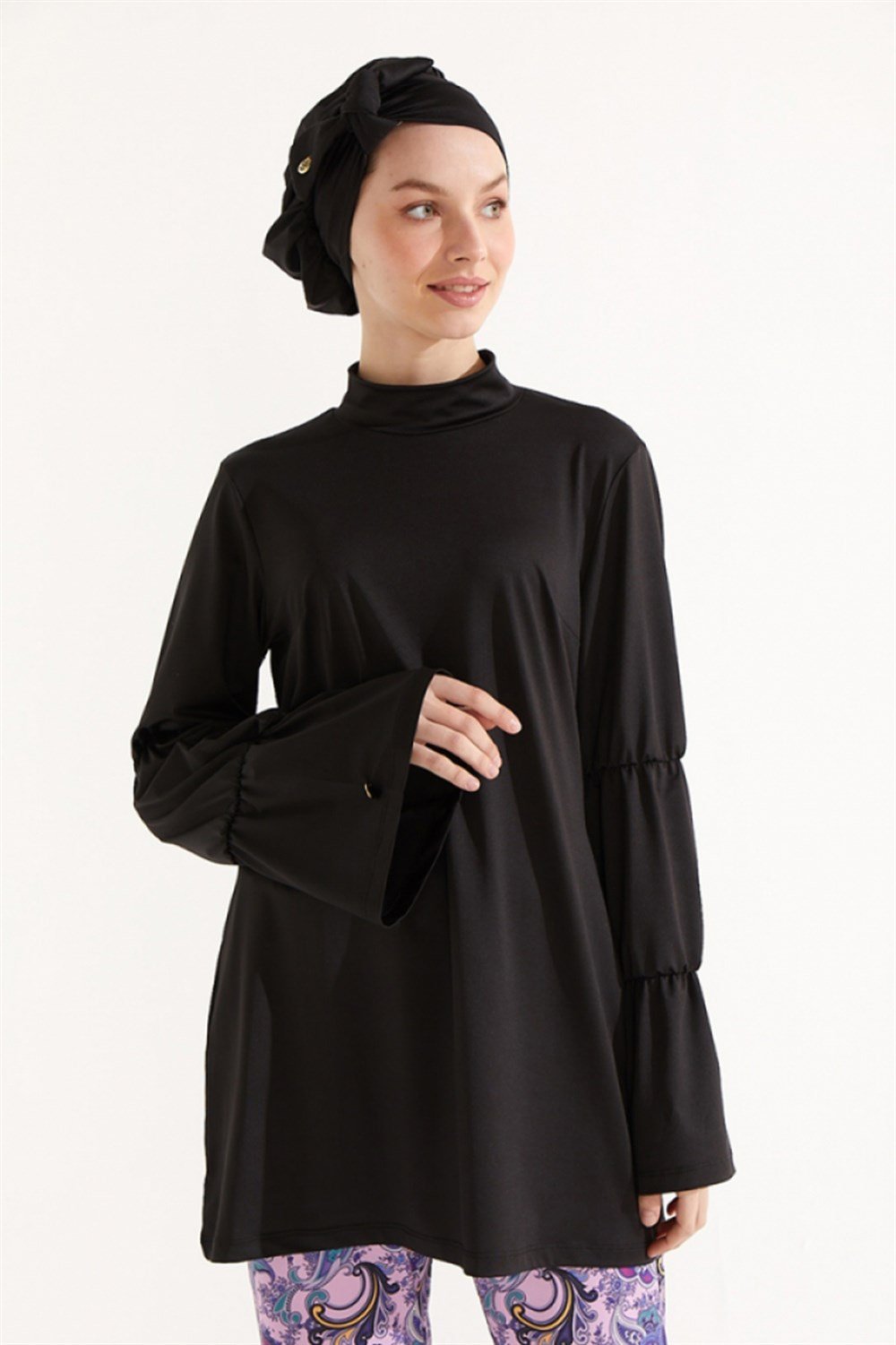 Mayovera Tek Üst Mayo Siyah Remsa Mayo