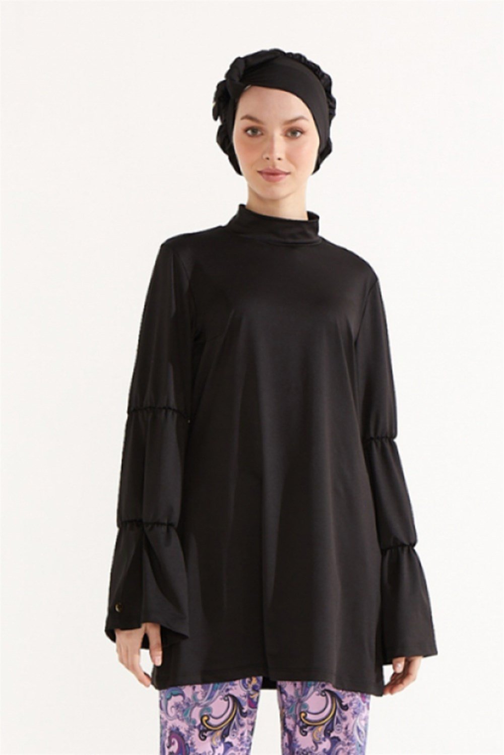 Mayovera Tek Üst Mayo Siyah Remsa Mayo