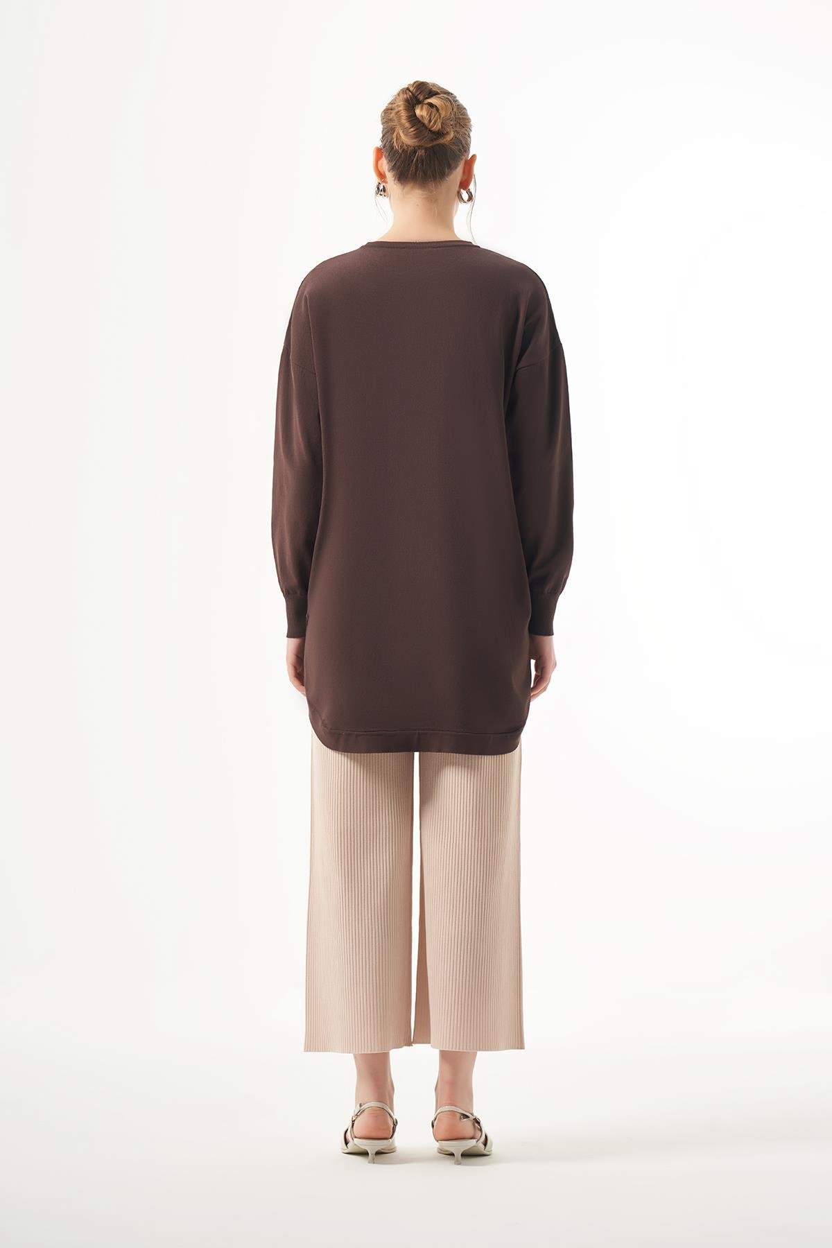 Merserize Oval Kesim Tunik 1200 Kahverengi