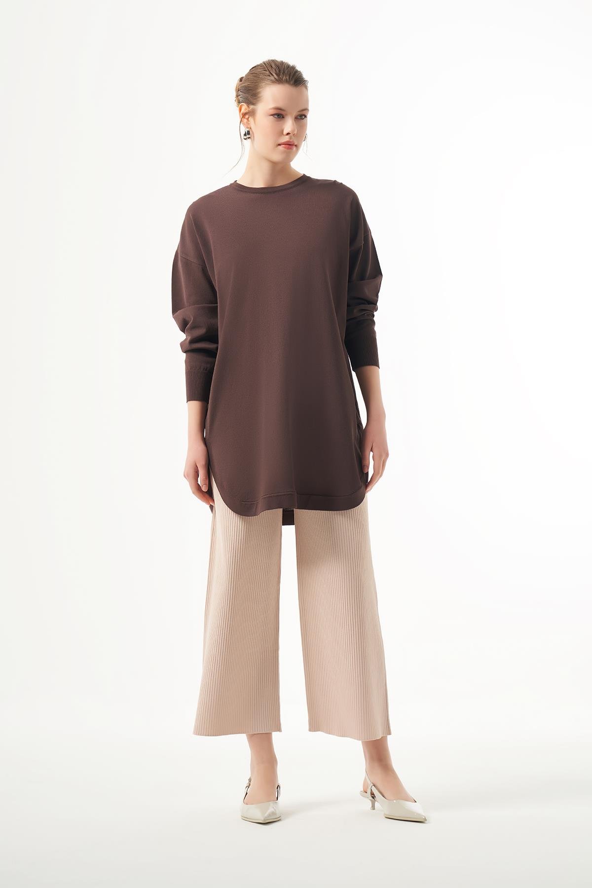 Merserize Oval Kesim Tunik 1200 Kahverengi