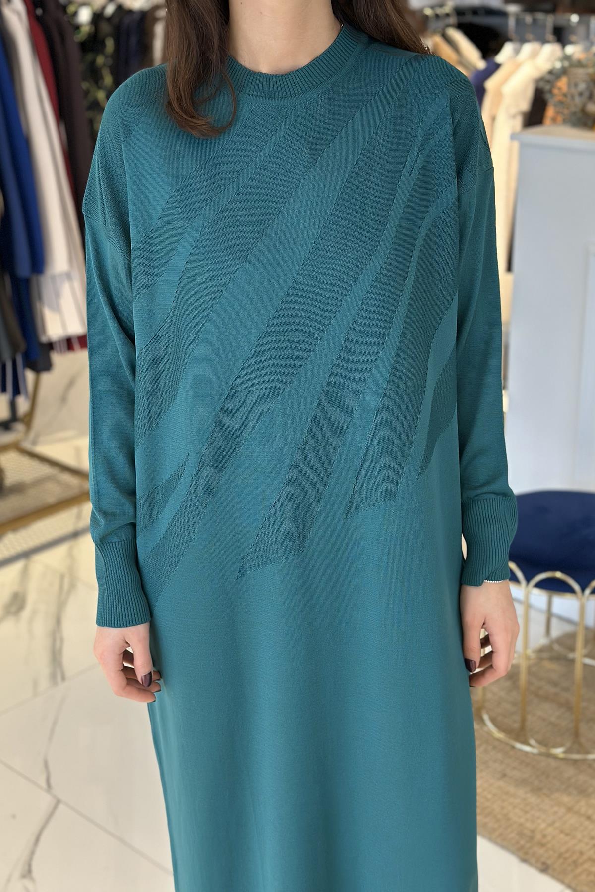 Merserize Uzun Elbise 35021 Mint