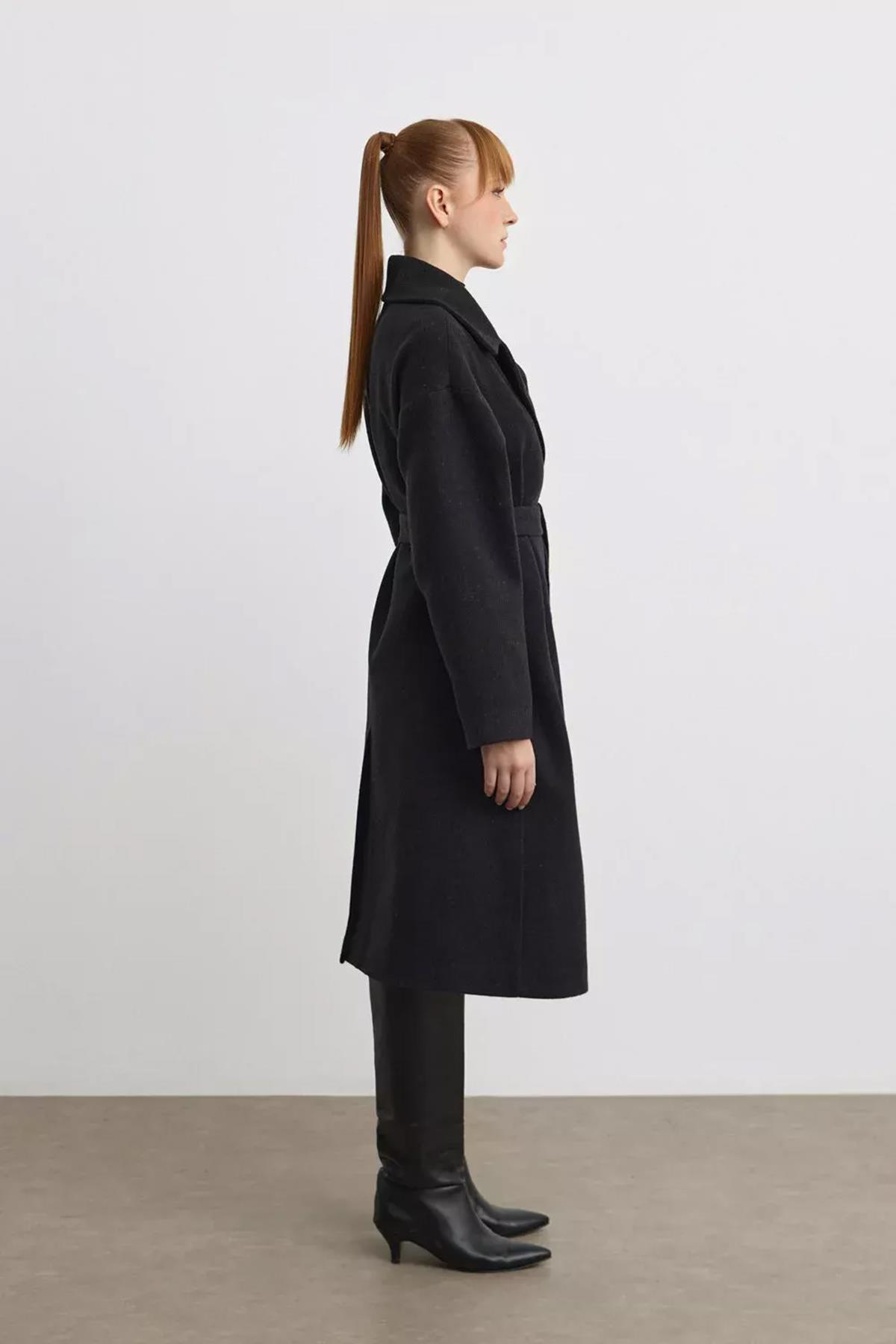 Merwish Kaşe Paris Kaban 1173 Siyah