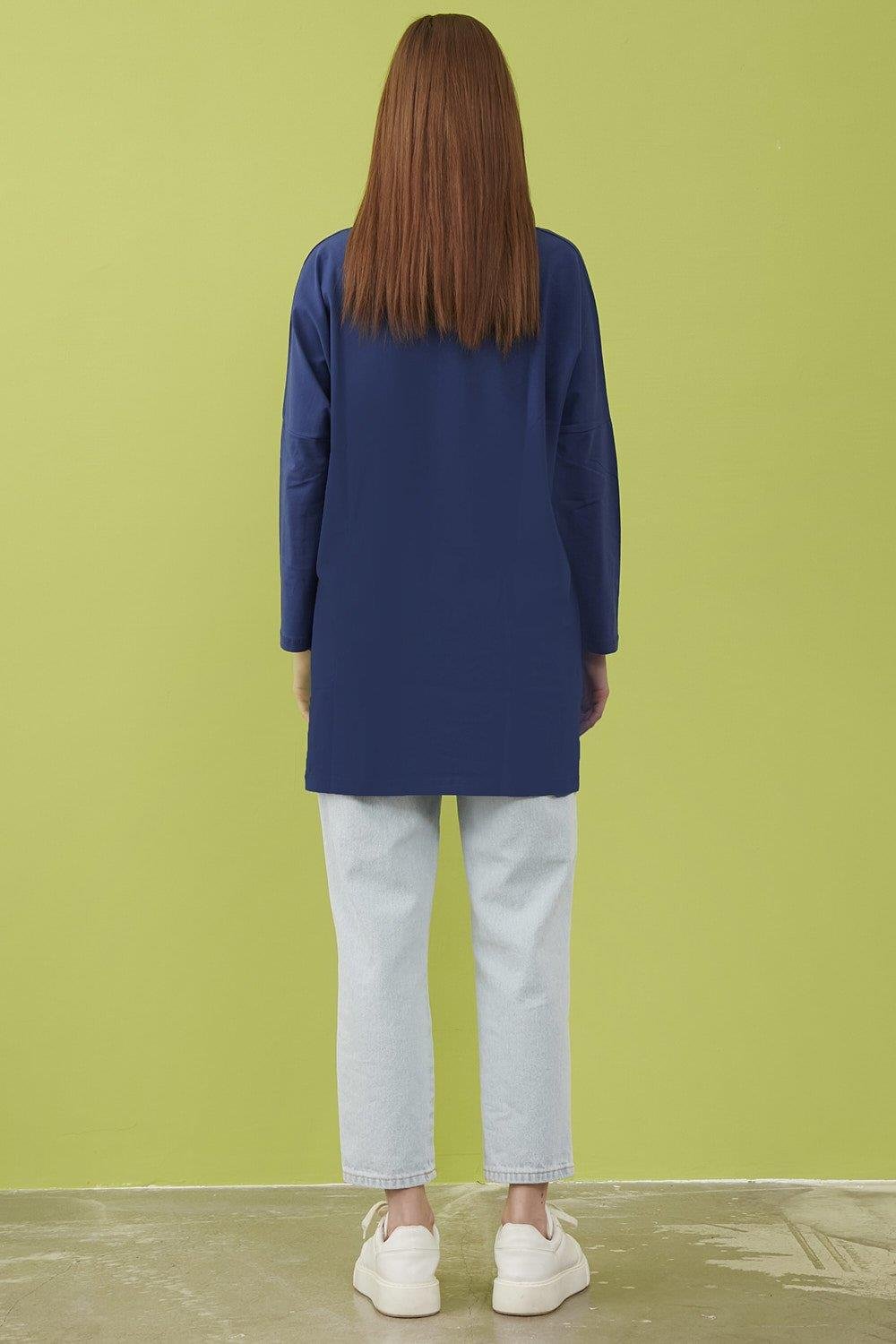 Merwishop Broş Cepli Tunik İndigo