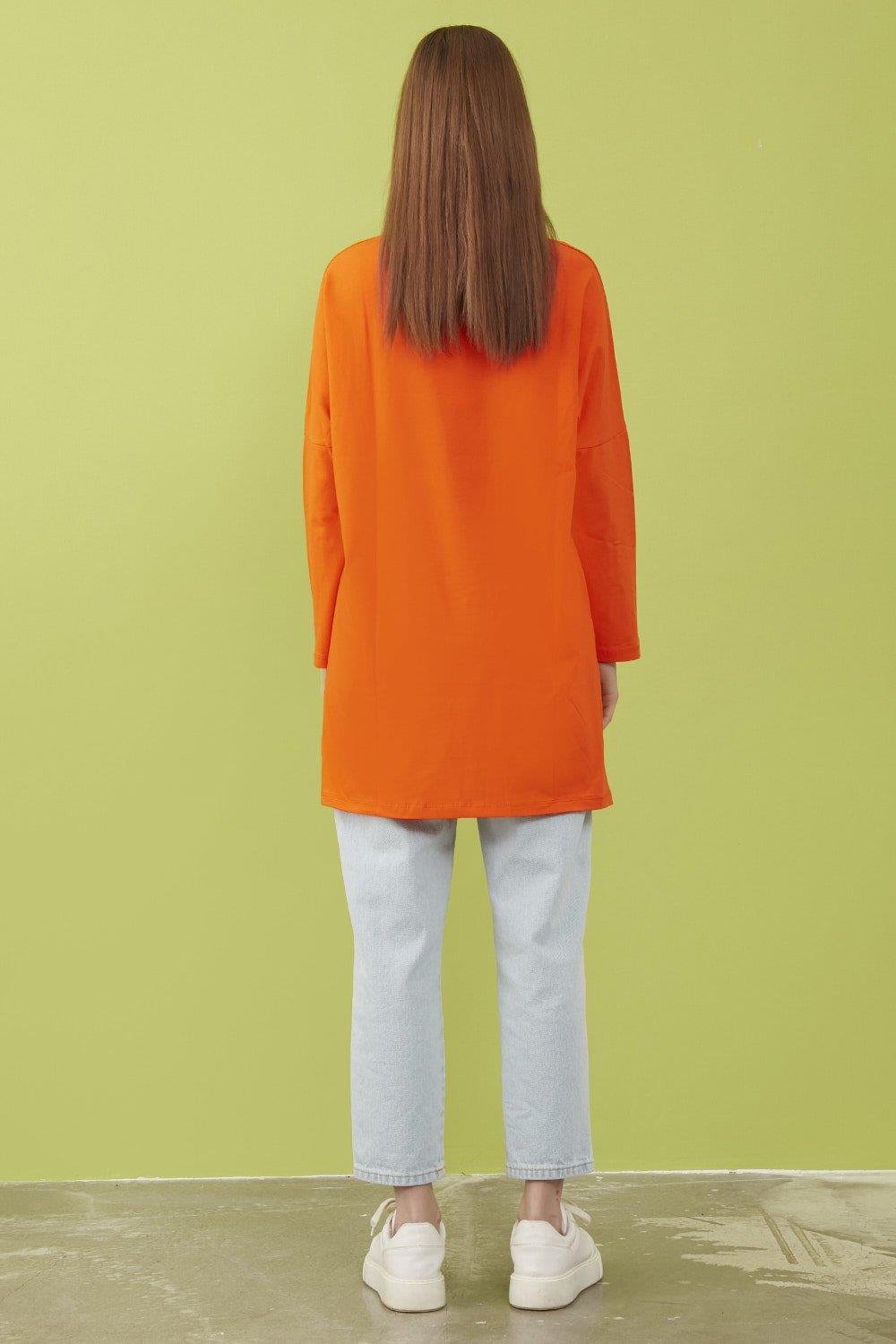 Merwishop Broş Cepli Tunik Turuncu