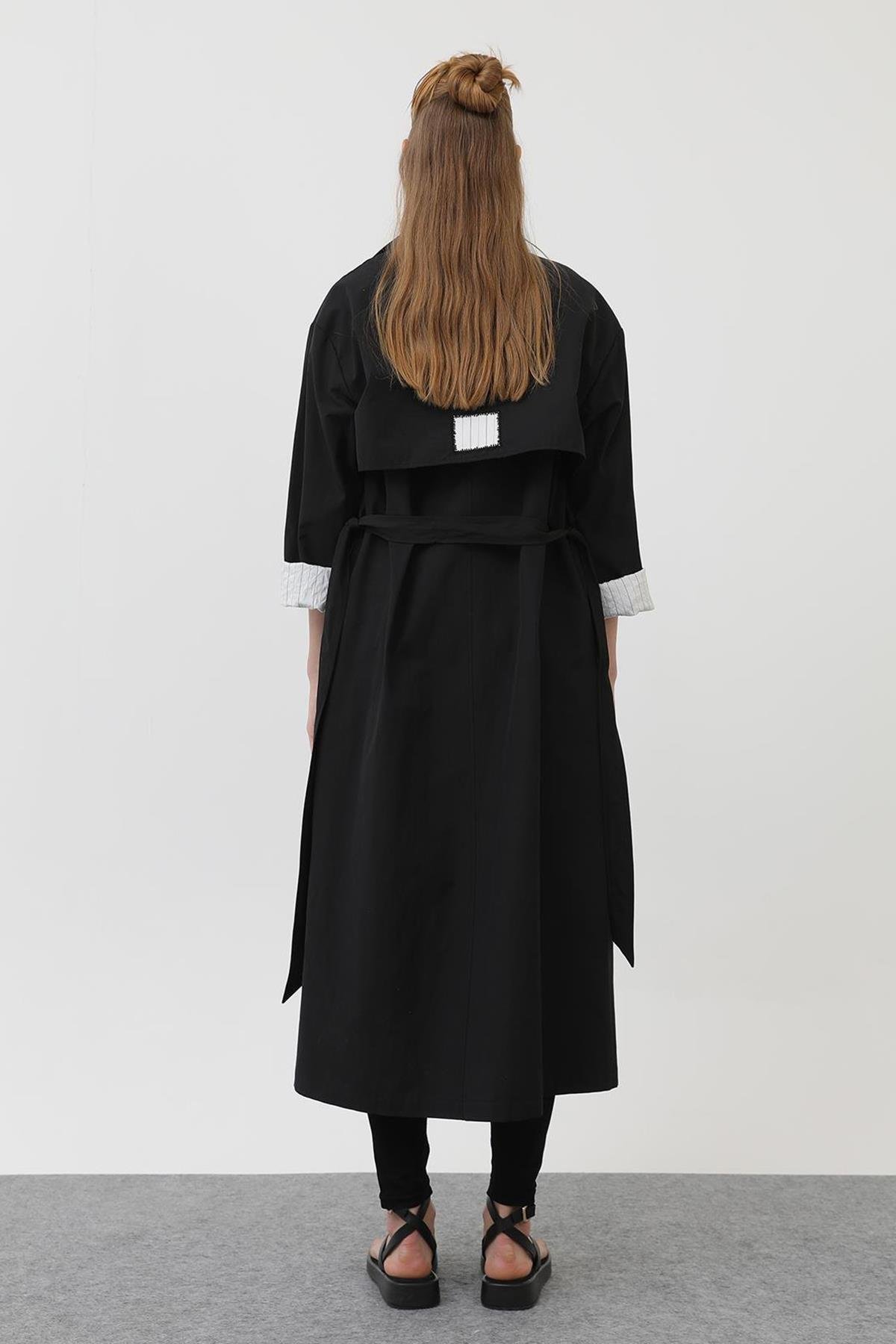 Mevsimlik Trençkot 32141 Siyah