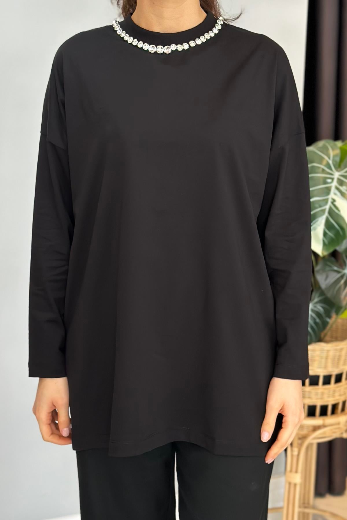 Missemramiss Basic Sweatshirt 4737 Siyah