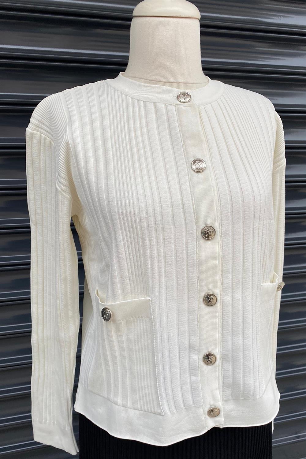 Missemramiss Blazer Midi Hırka 3340 Ekru