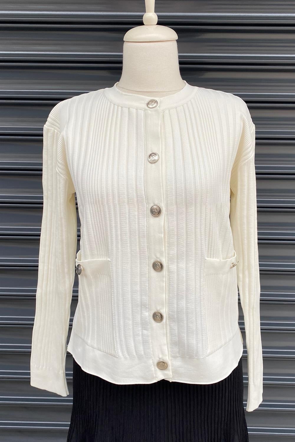 Missemramiss Blazer Midi Hırka 3340 Ekru