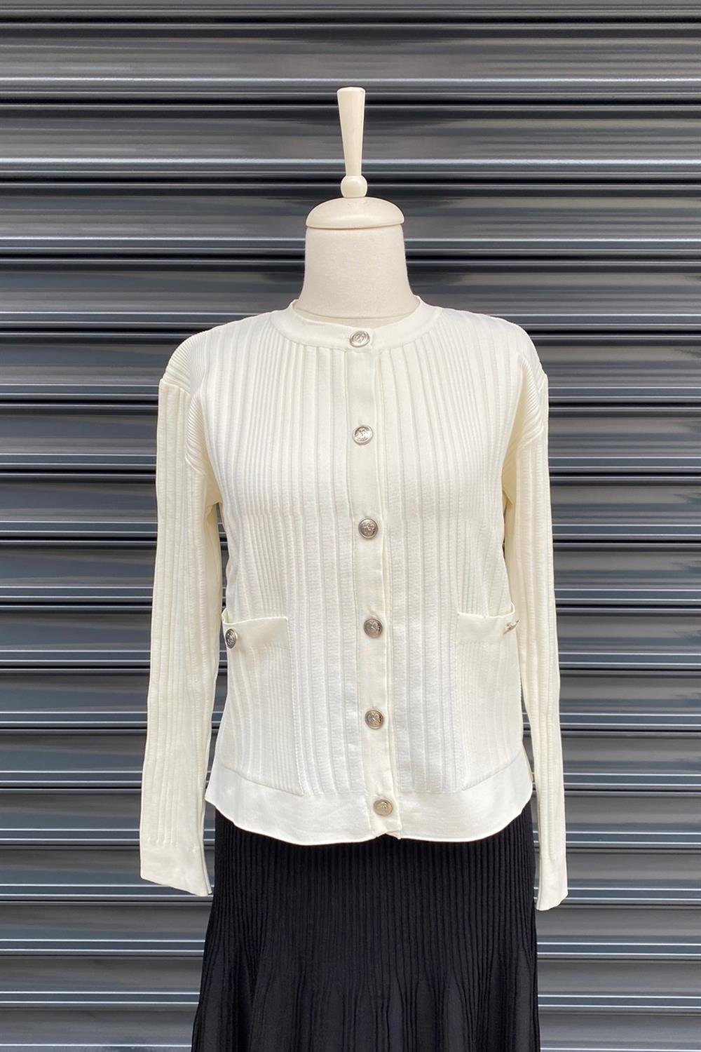 Missemramiss Blazer Midi Hırka 3340 Ekru