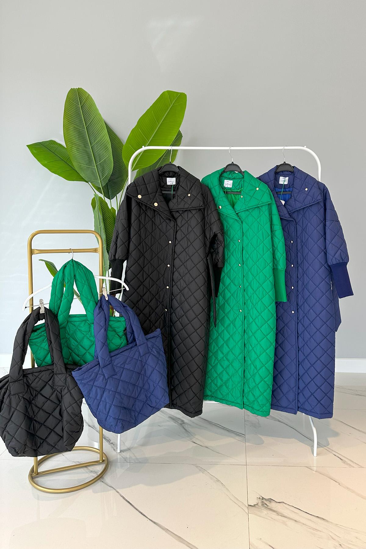 Missemramiss Çantalı Kapitone Kaban Mont 4104 Benetton