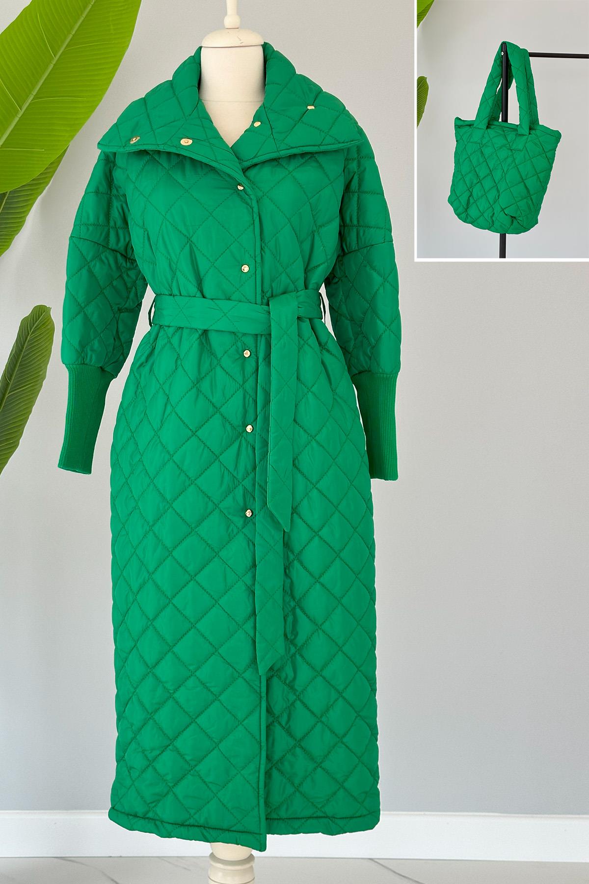 Missemramiss Çantalı Kapitone Kaban Mont 4104 Benetton