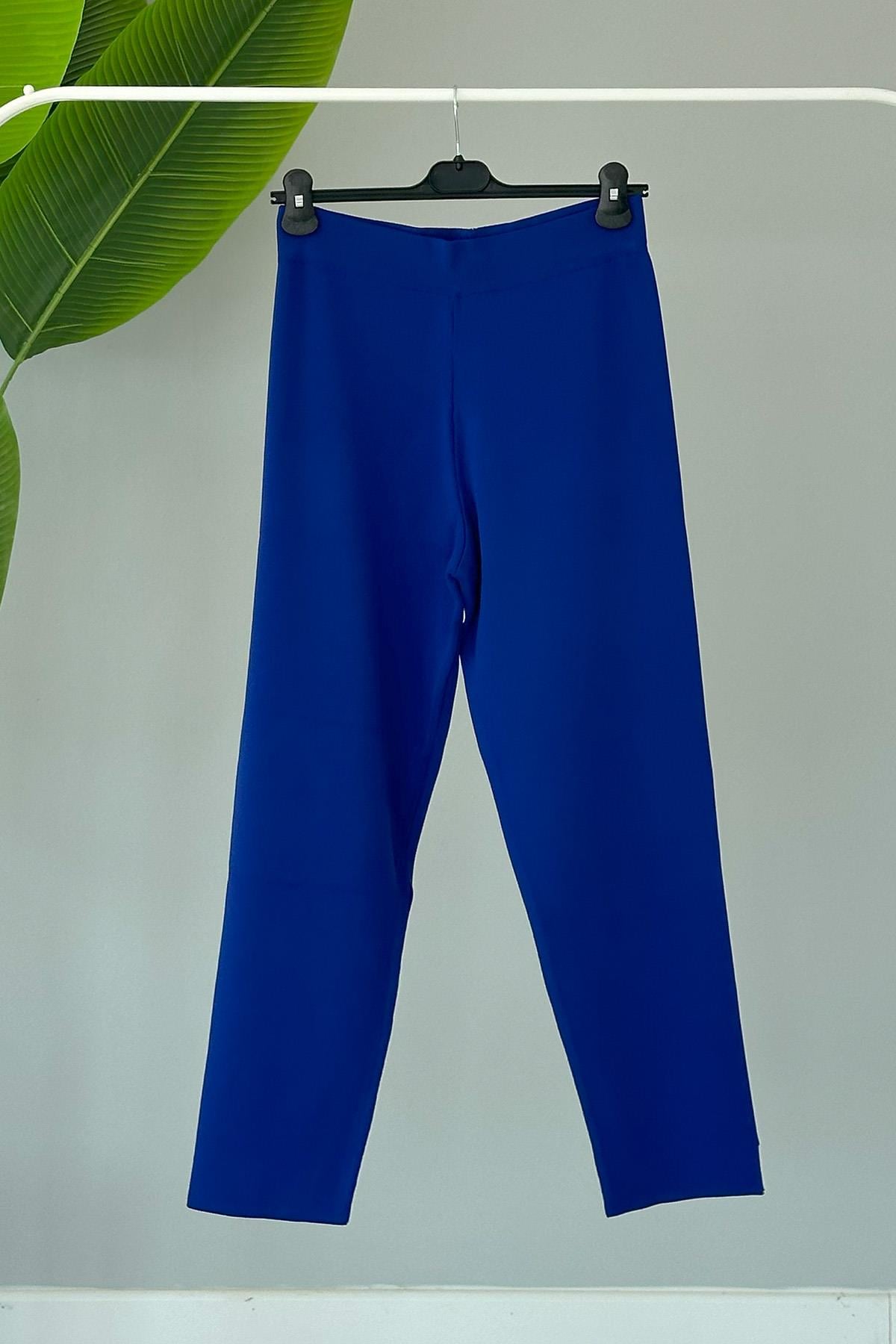 Missemramiss Çelik Örgü Triko Pantolon 4163 Saks