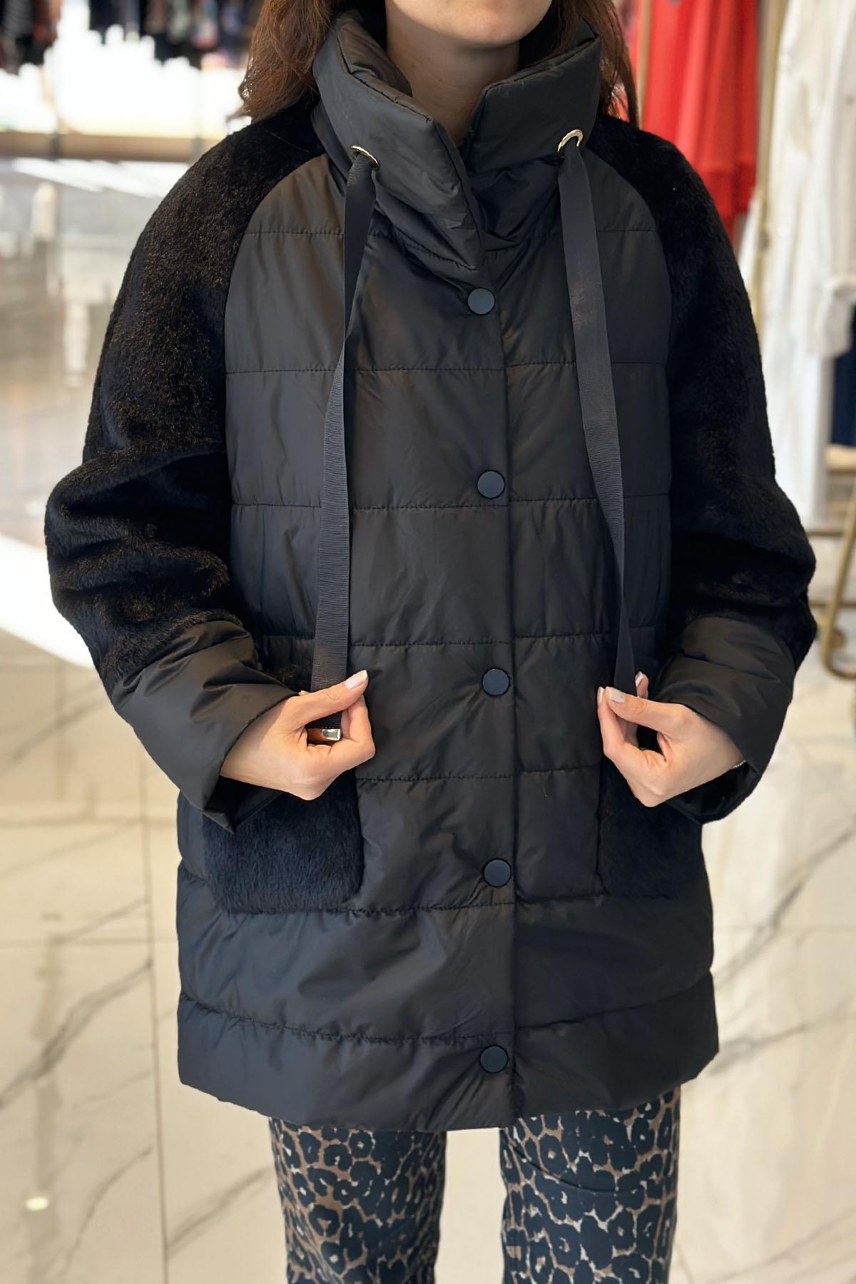 Missemramiss Comfort Kürk Detaylı Şişme Mont 4559 Siyah