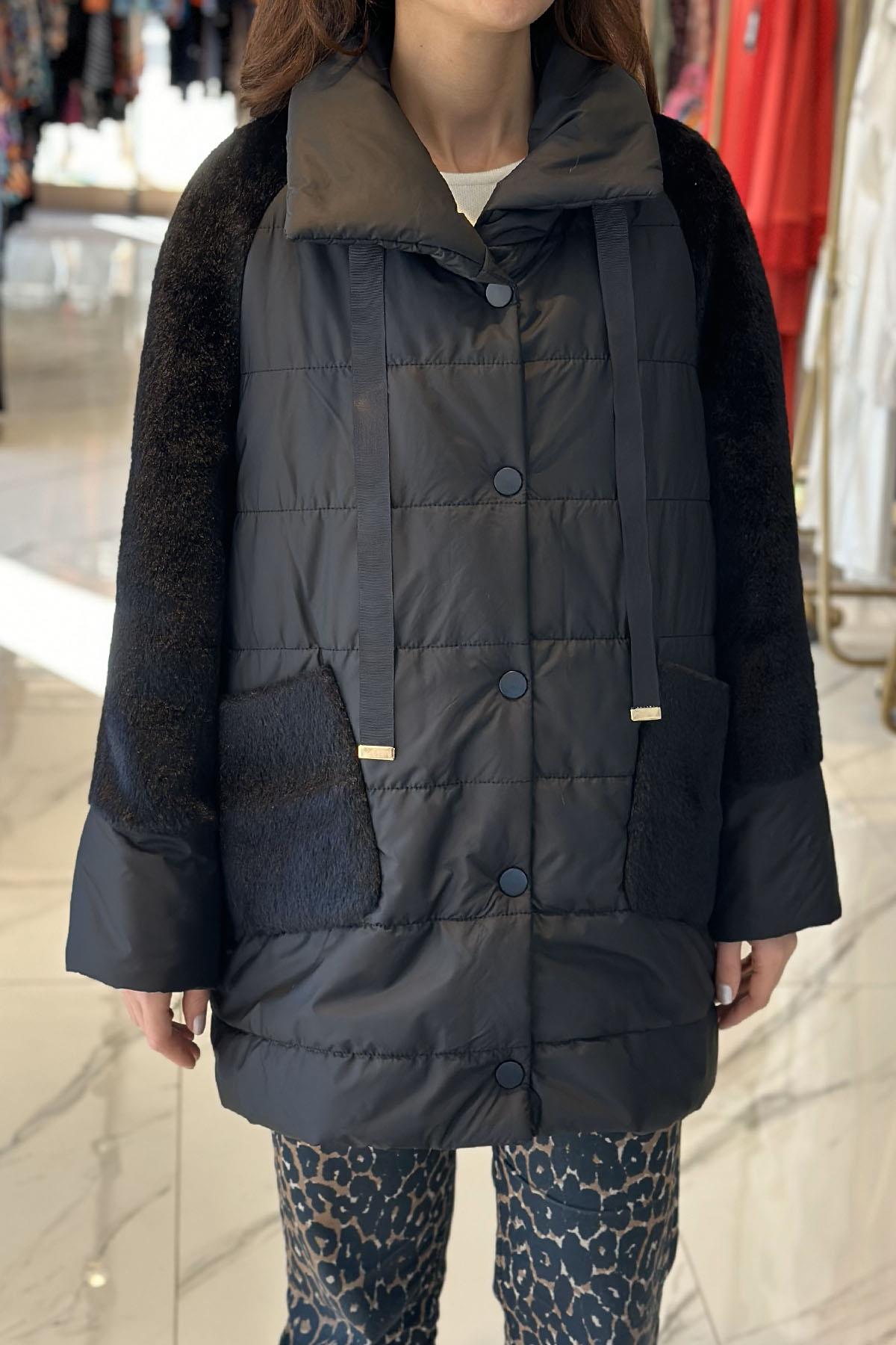 Missemramiss Comfort Kürk Detaylı Şişme Mont 4559 Siyah