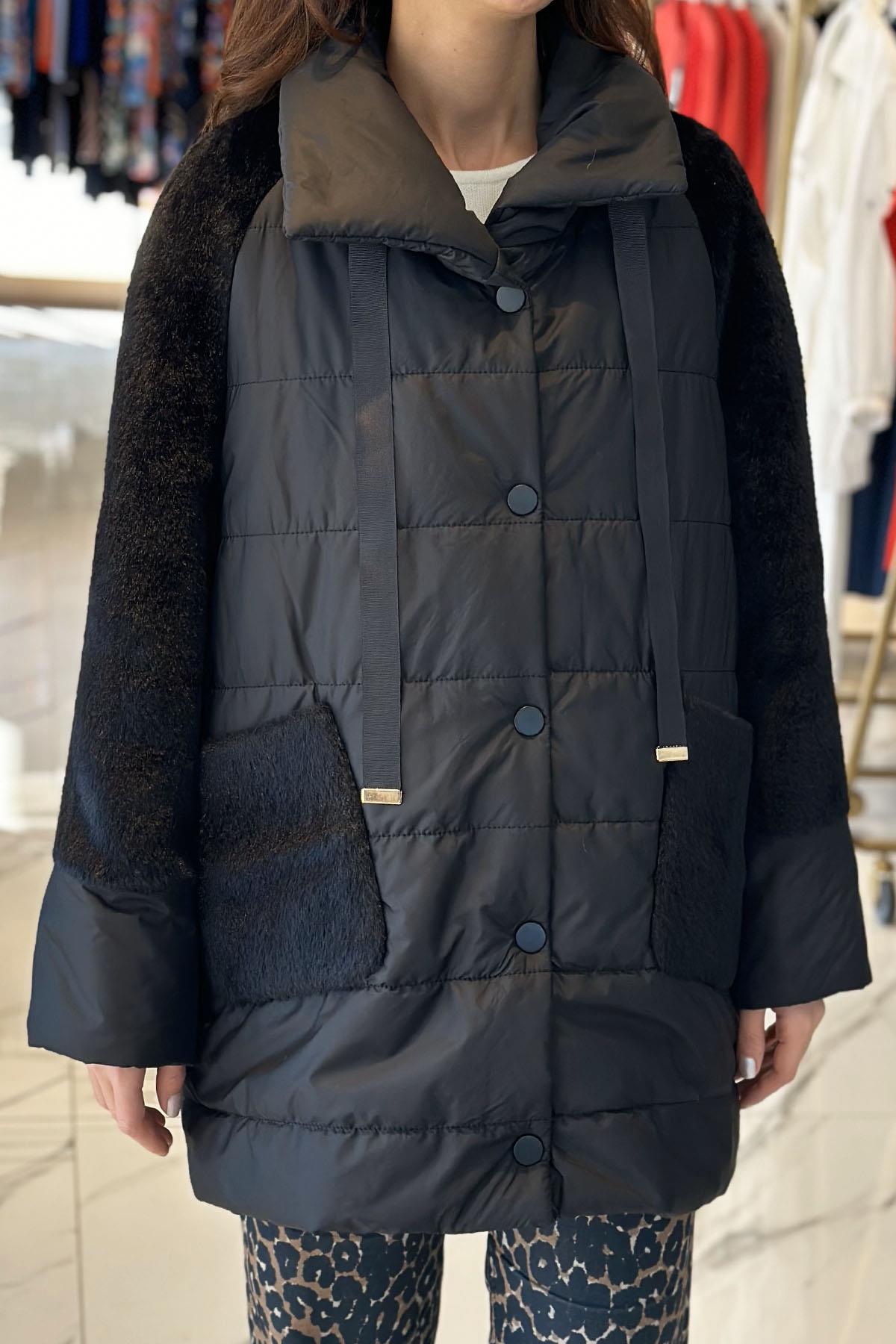 Missemramiss Comfort Kürk Detaylı Şişme Mont 4559 Siyah