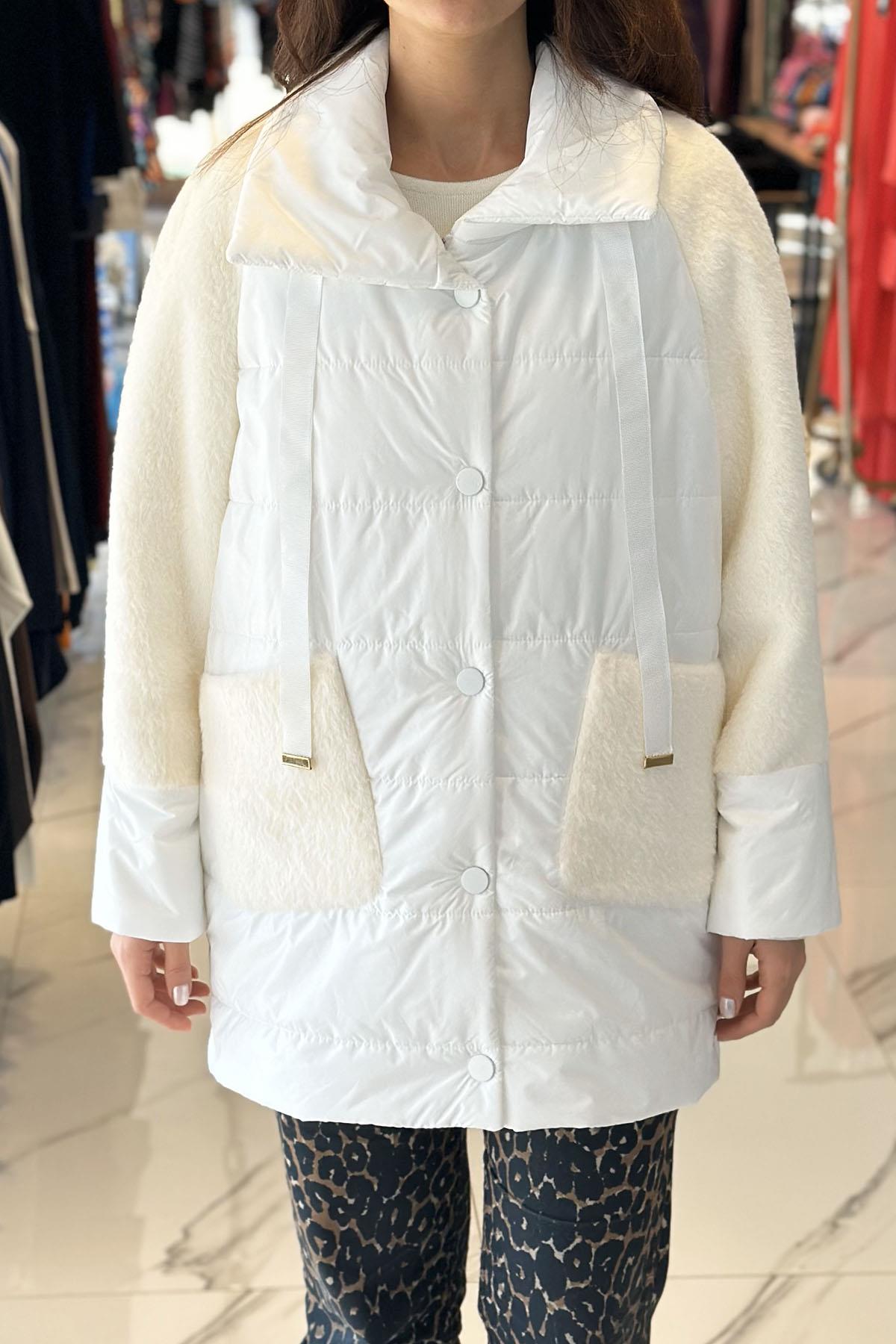 Missemramiss Comfort Kürk Detaylı Şişme Mont 4559 Ekru