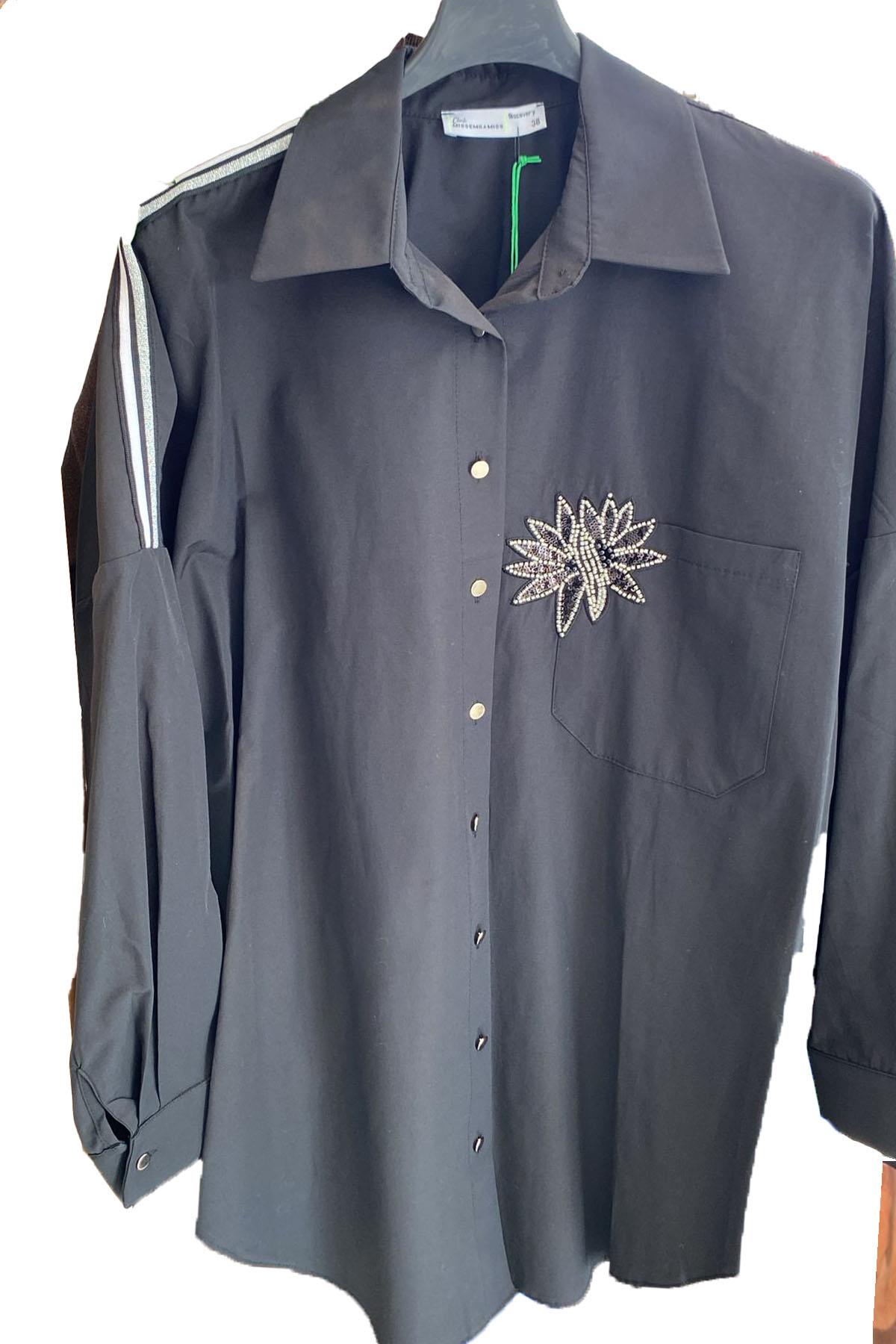 Missemramiss Elegante Comfort Gömlek Tunik 4611 Siyah