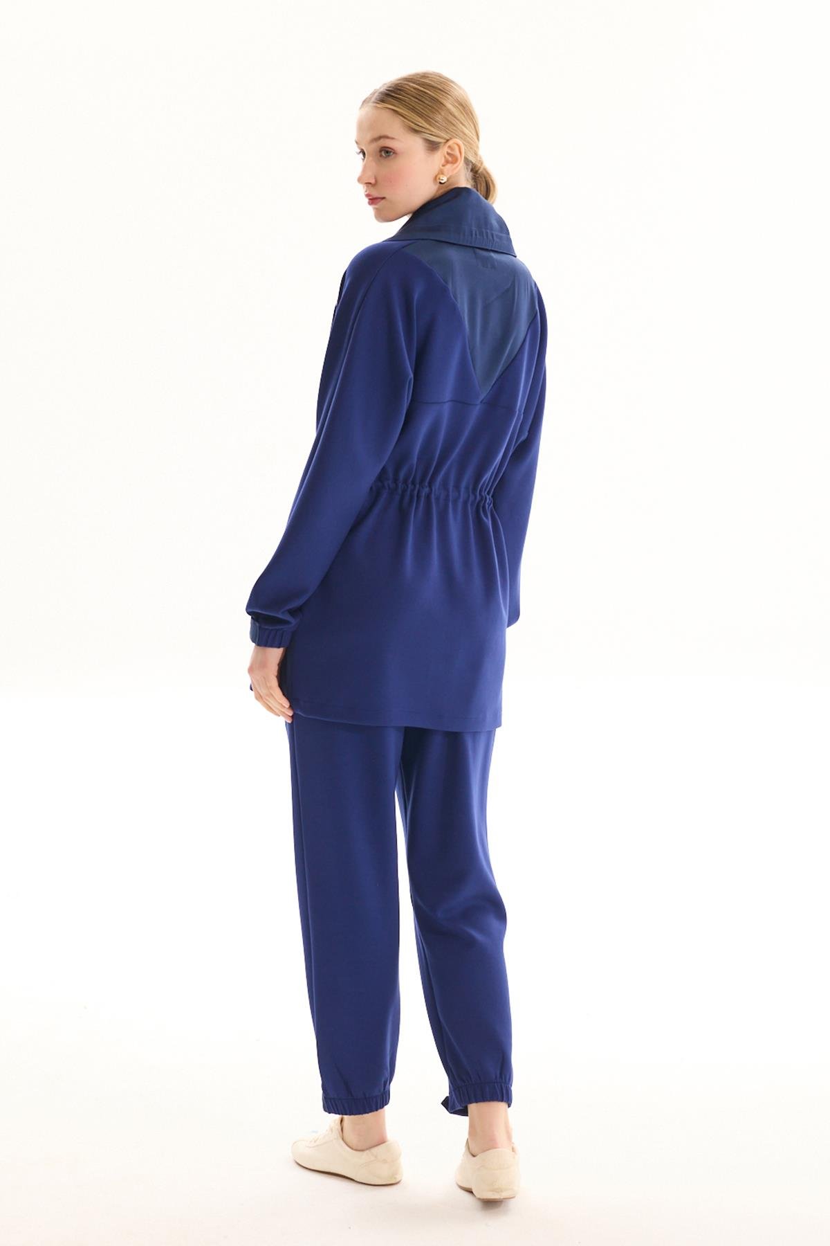 Missemramiss Fermuarlı Ceket Pantolon Magnolia Takım 4740 Lacivert