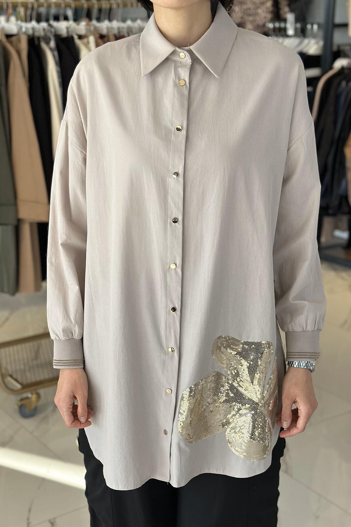 Missemramiss Fiore Gömlek Tunik 4608 Bej