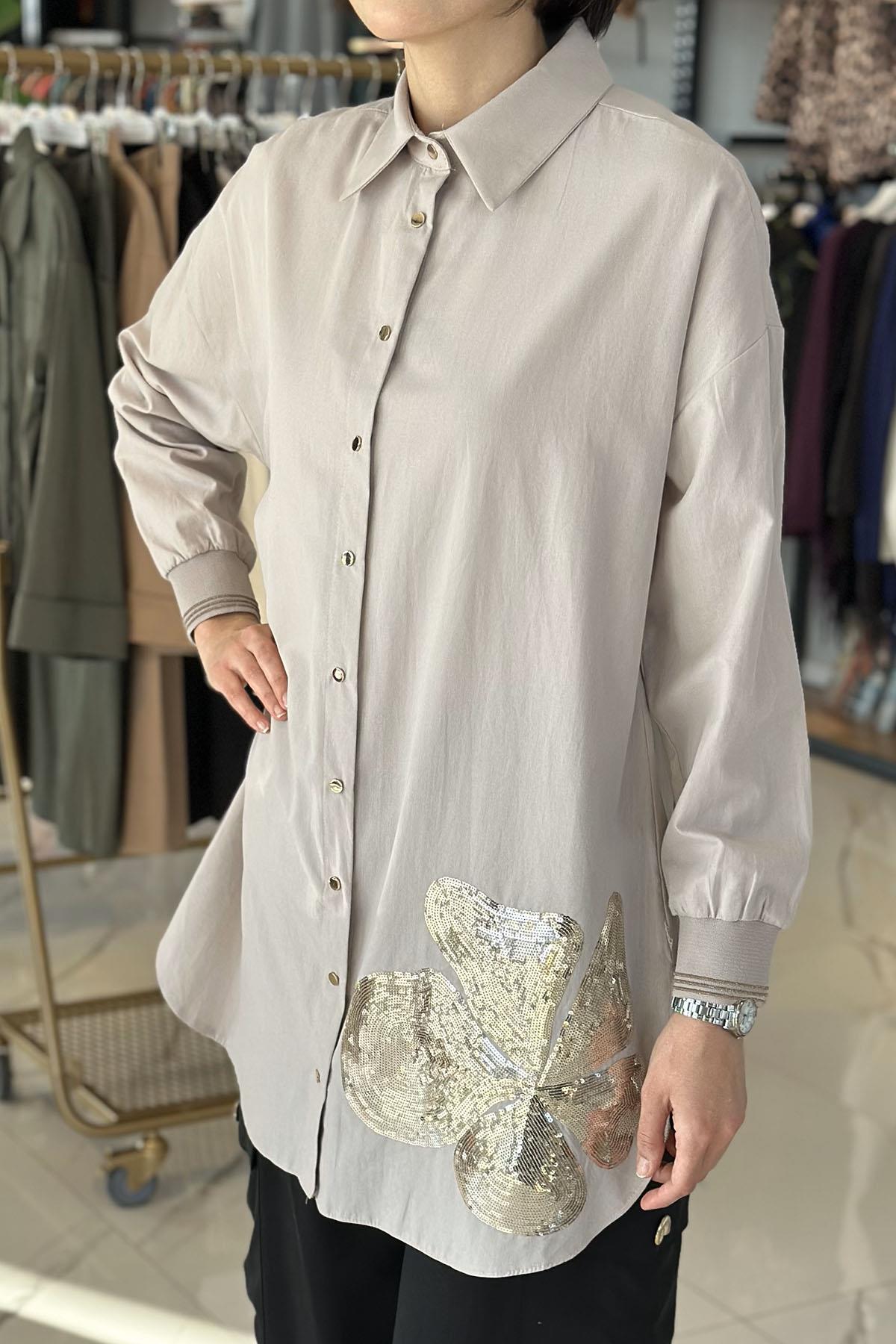Missemramiss Fiore Gömlek Tunik 4608 Bej