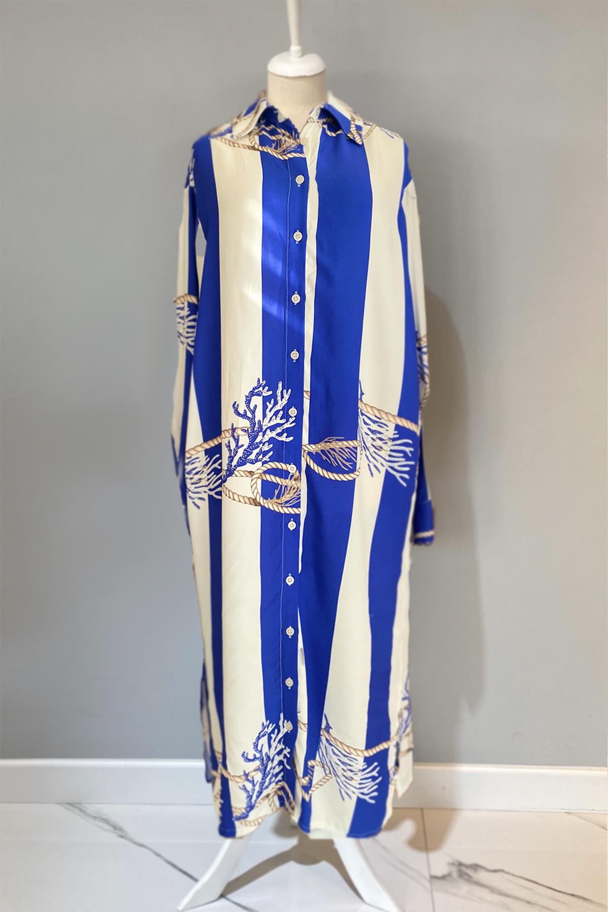 Missemramiss Floş Viskon Summer Gömlek Tunik 3938 Ekru