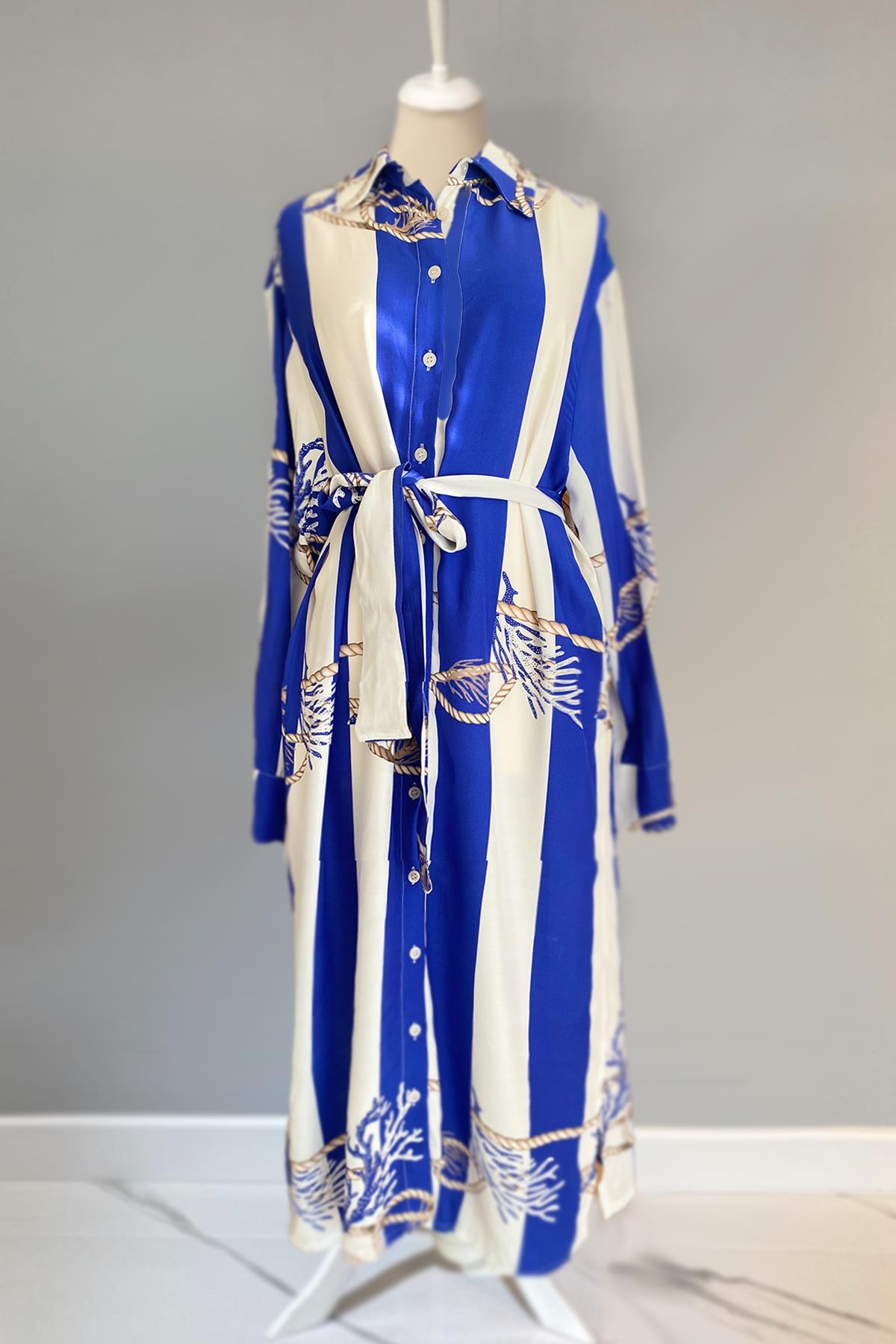 Missemramiss Floş Viskon Summer Gömlek Tunik 3938 Ekru