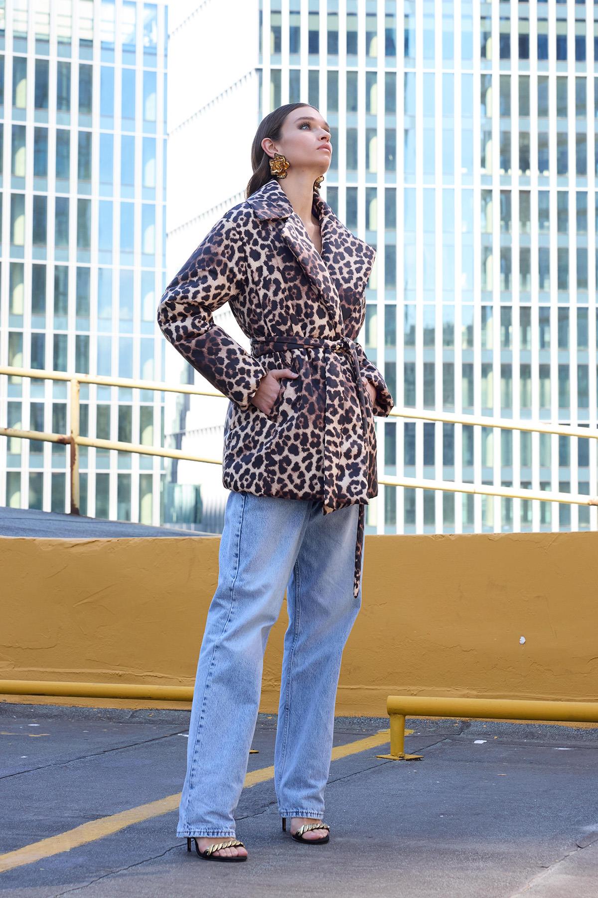 Missemramiss Leopar Desenli Mont 4500 Kahverengi