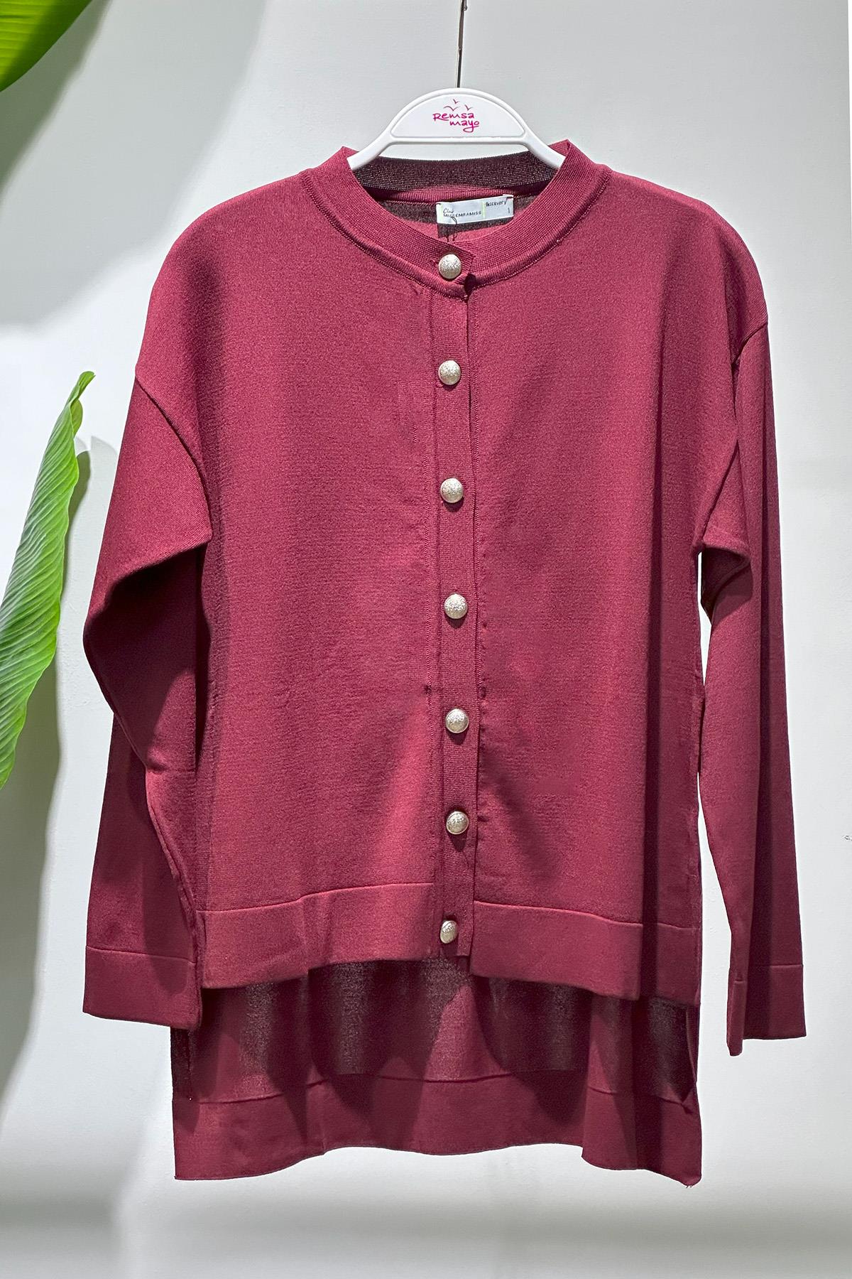 Missemramiss Merserize Hırka 4094 Bordo