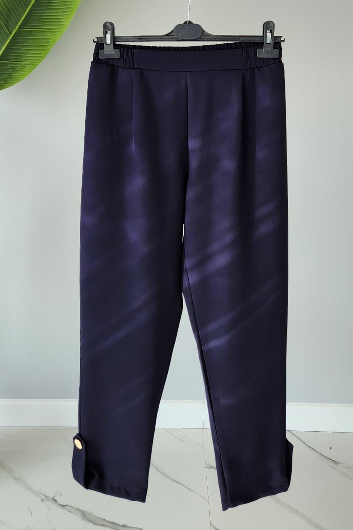 Missemramiss Paça Bant Detay Havuç Pantalon 4157 Lacivert