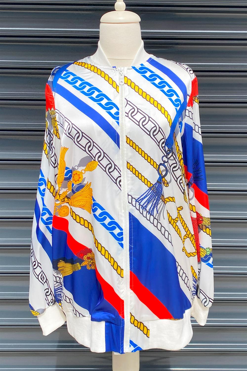 Missemramiss Prınt Bomber Ceket 3753 Lacivert
