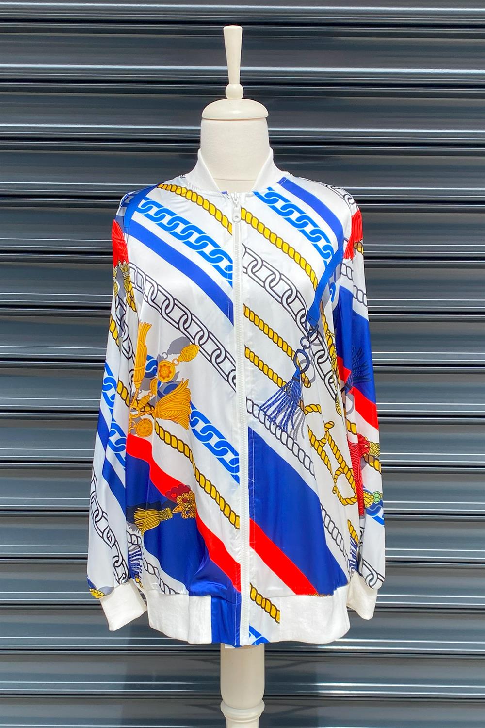 Missemramiss Prınt Bomber Ceket 3753 Lacivert