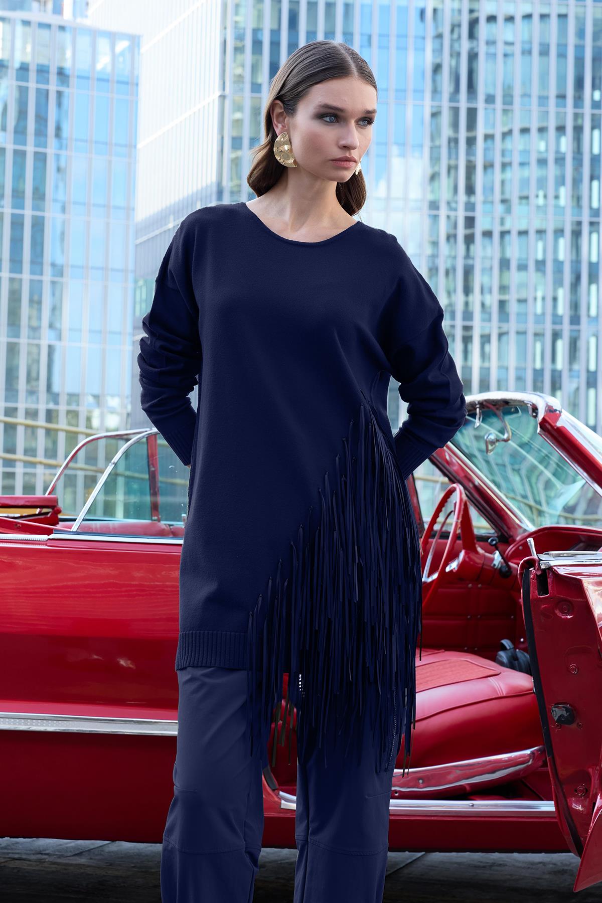 Missemramiss Rope Basic Triko Kazak 4585 Lacivert