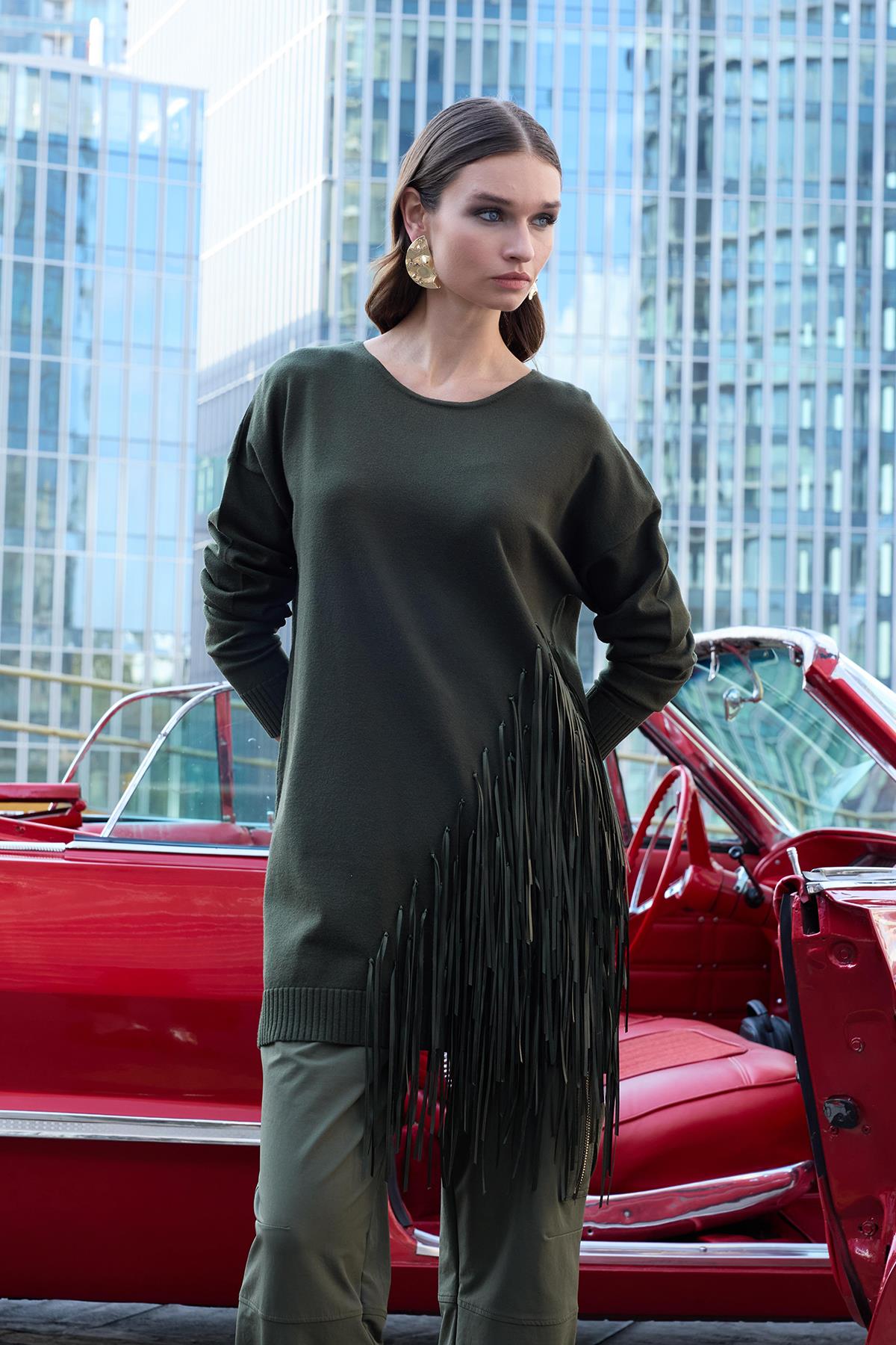 Missemramiss Rope Basic Triko Kazak 4585 Haki