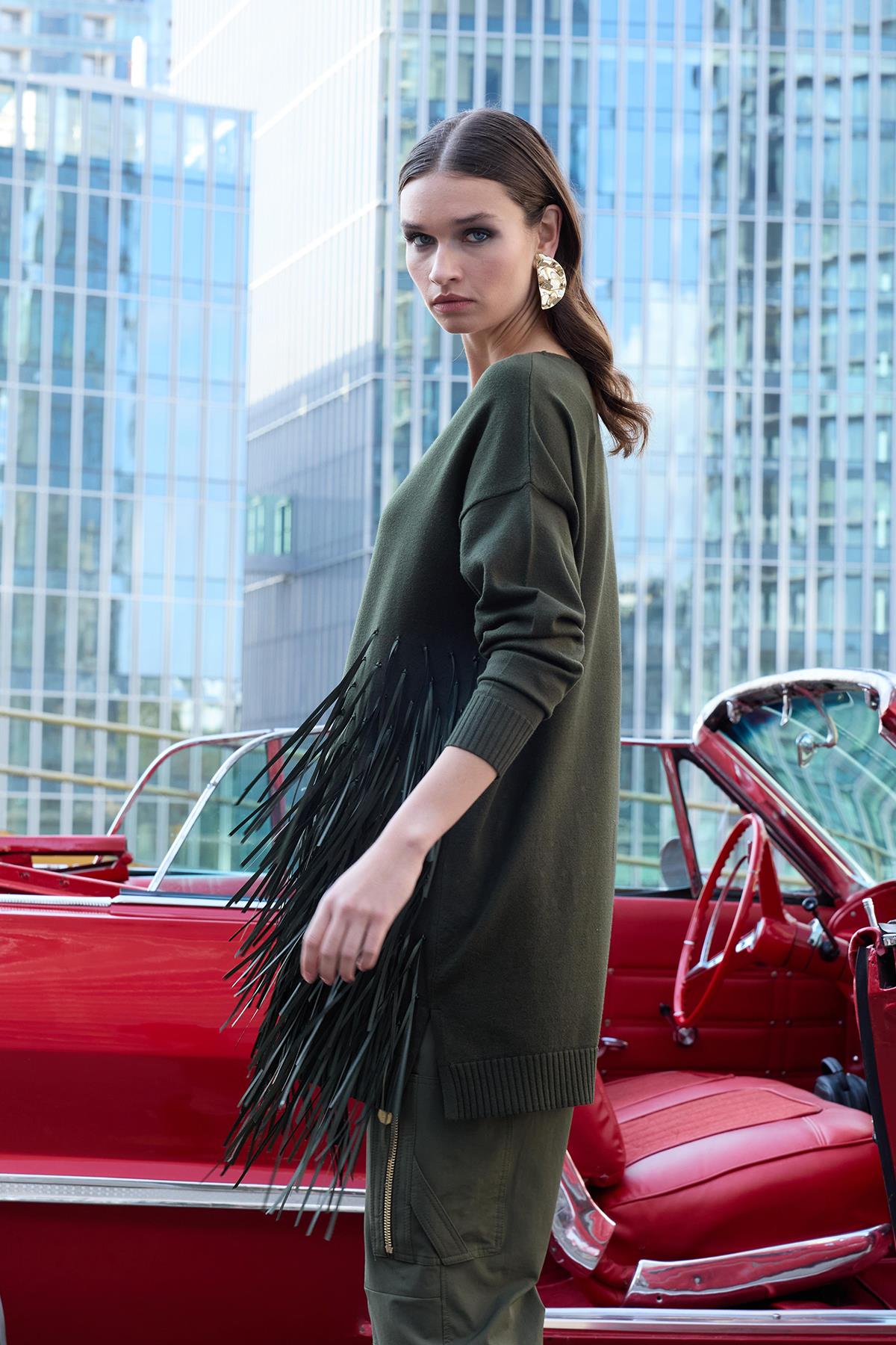 Missemramiss Rope Basic Triko Kazak 4585 Haki