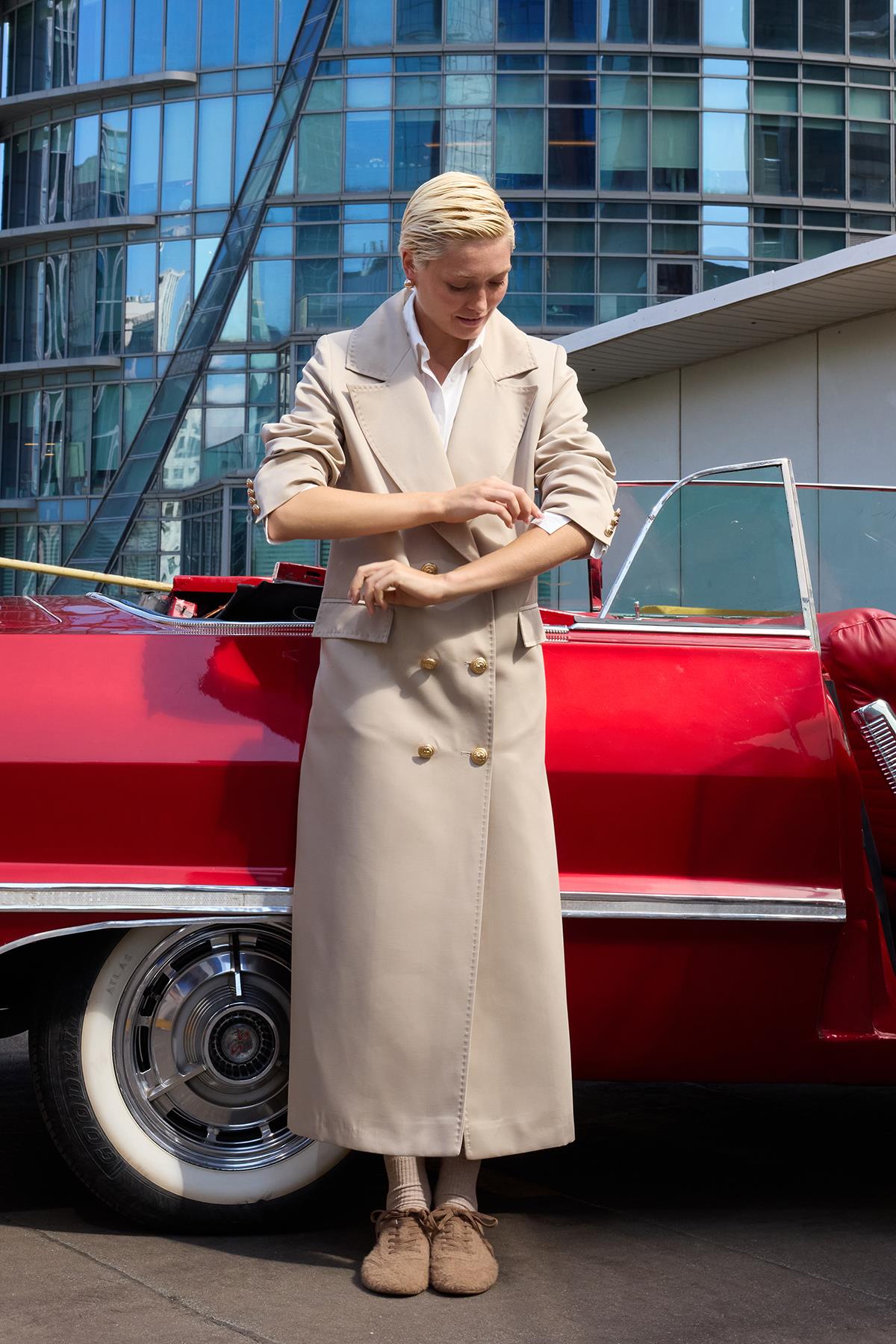 Missemramiss Rosa Blazer Trençkot 4551 Bej