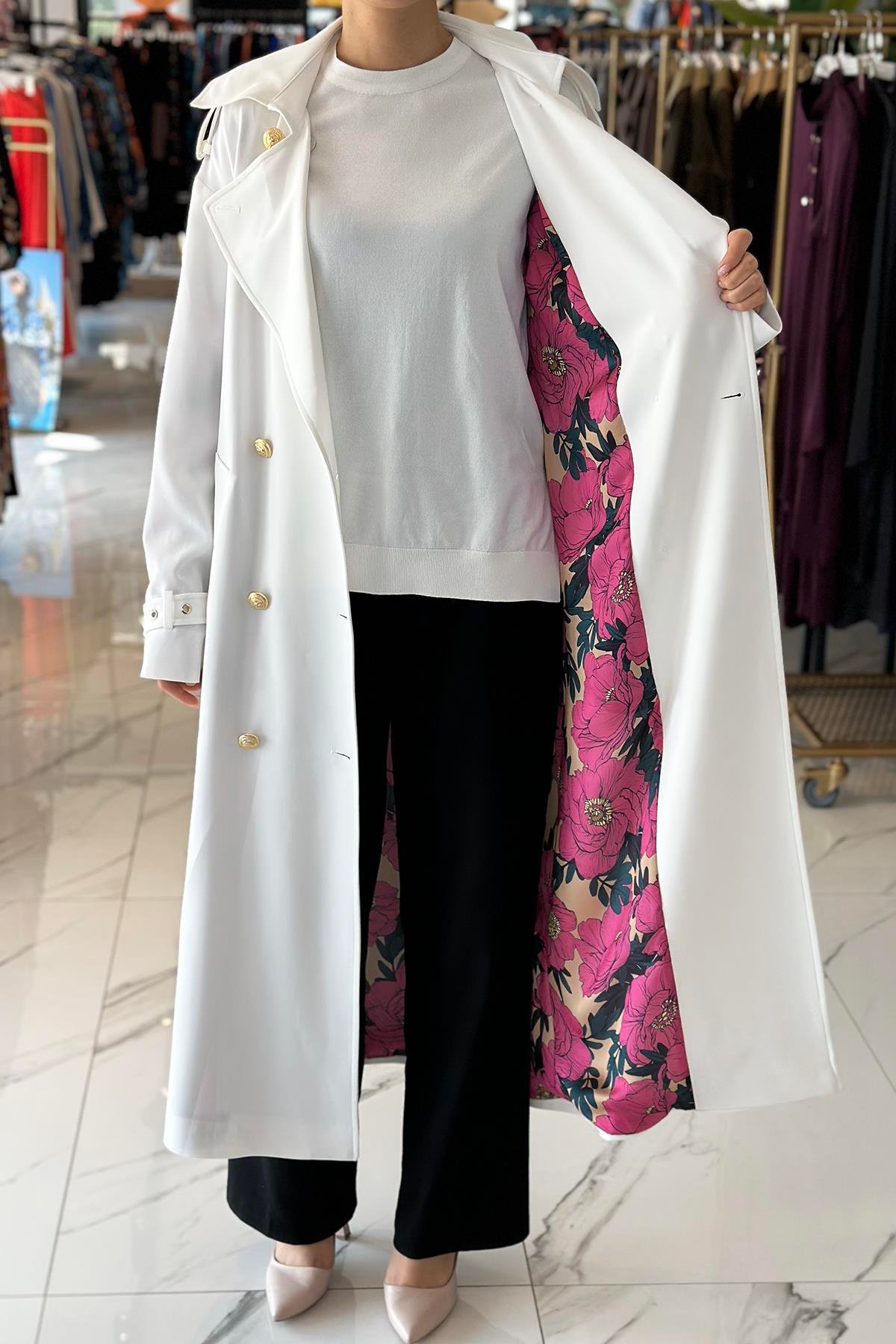 Missemramiss Rose Trençkot 4721 Ekru