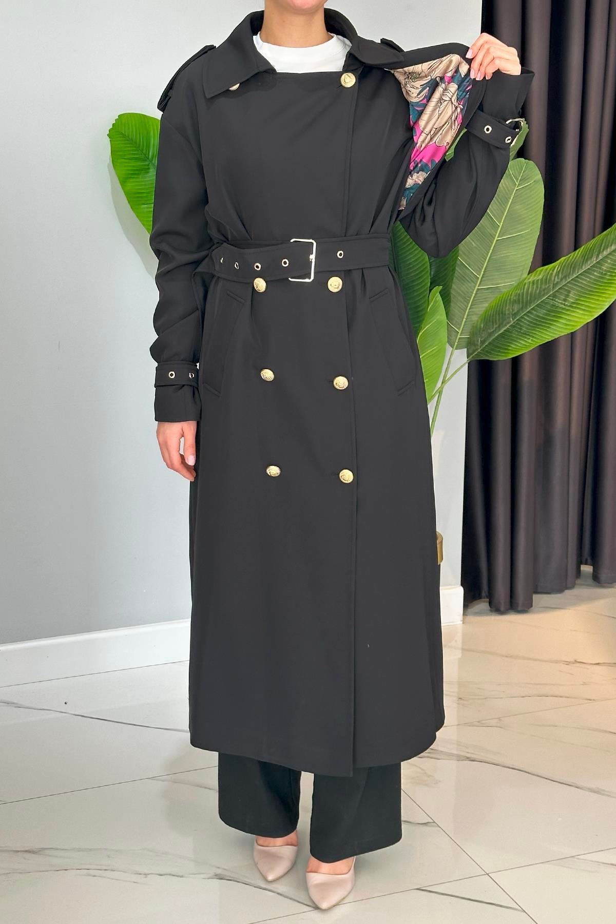 Missemramiss  Rose Trençkot 4721 Siyah